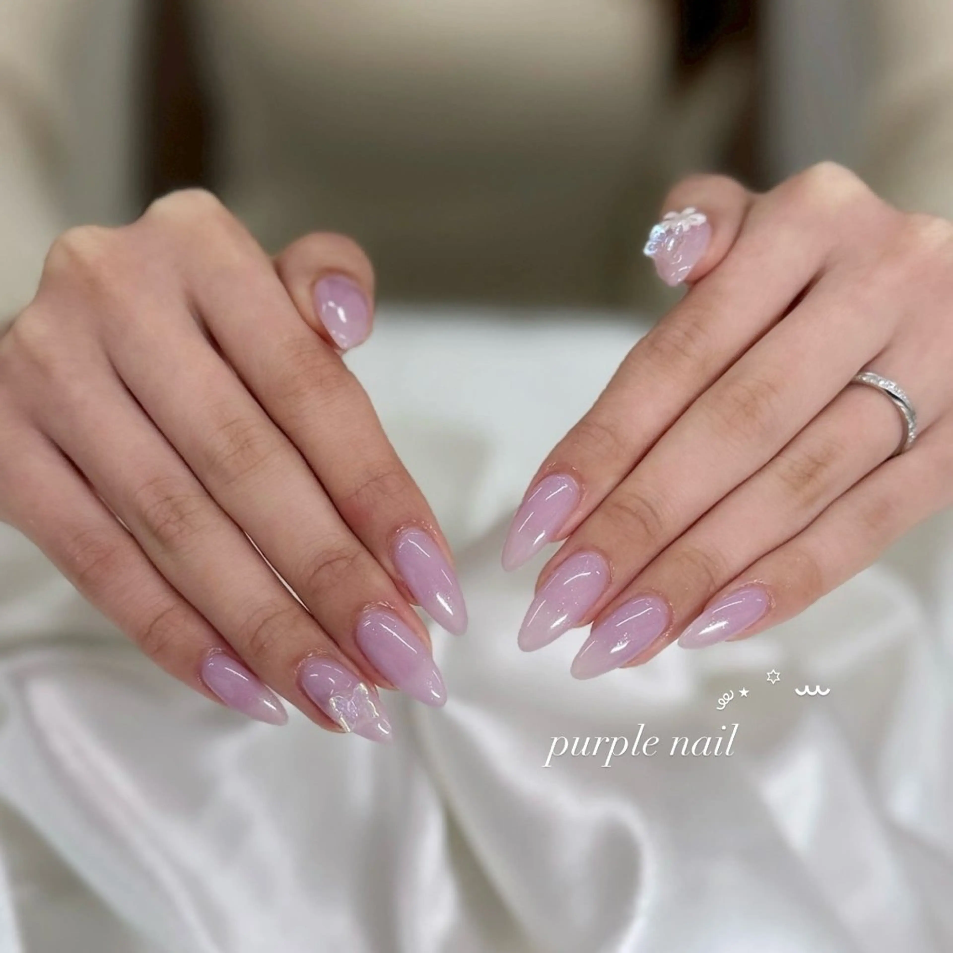 ネイル キラキラネイル 韓国ネイル ロングネイル オフィスネイル ワンカラーネイル ハンドネイル Moana manamiのネイルデザイン