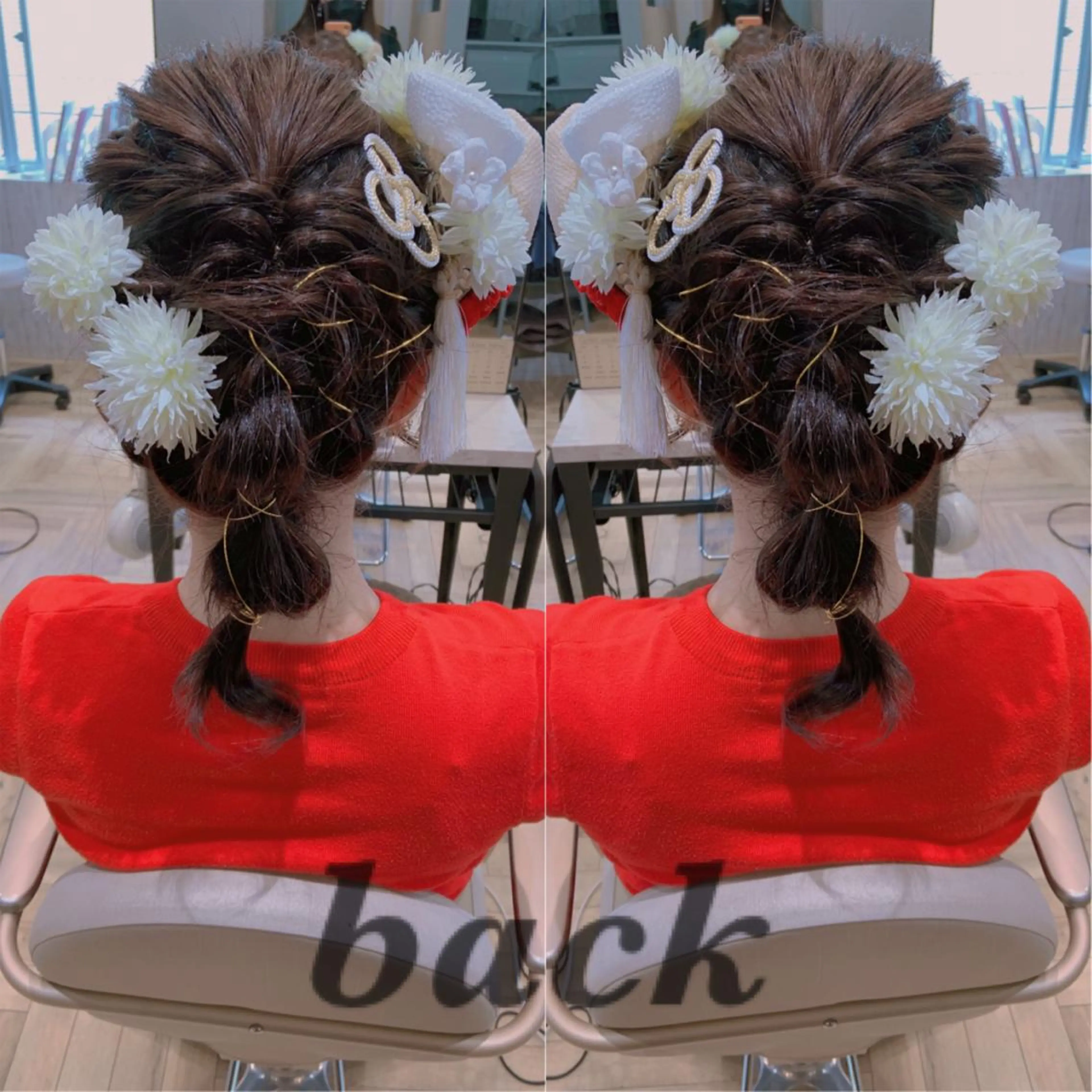 ミディアム ヘアアレンジ 卒業式のヘアスタイル ヘアセット 韓国hair🦋 Nanaのヘアスタイル