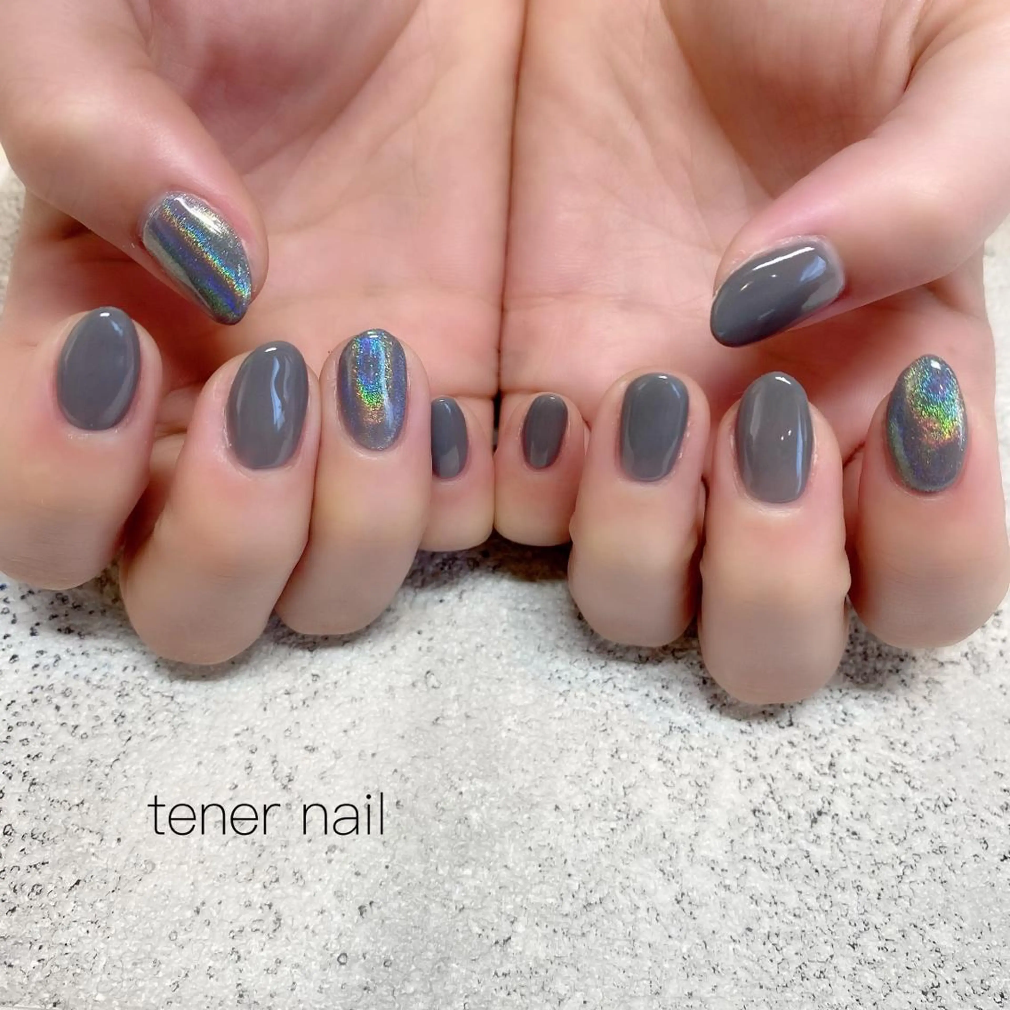 ネイル ミラーネイル ワンカラーネイル テネルネイル tener nailのネイルデザイン