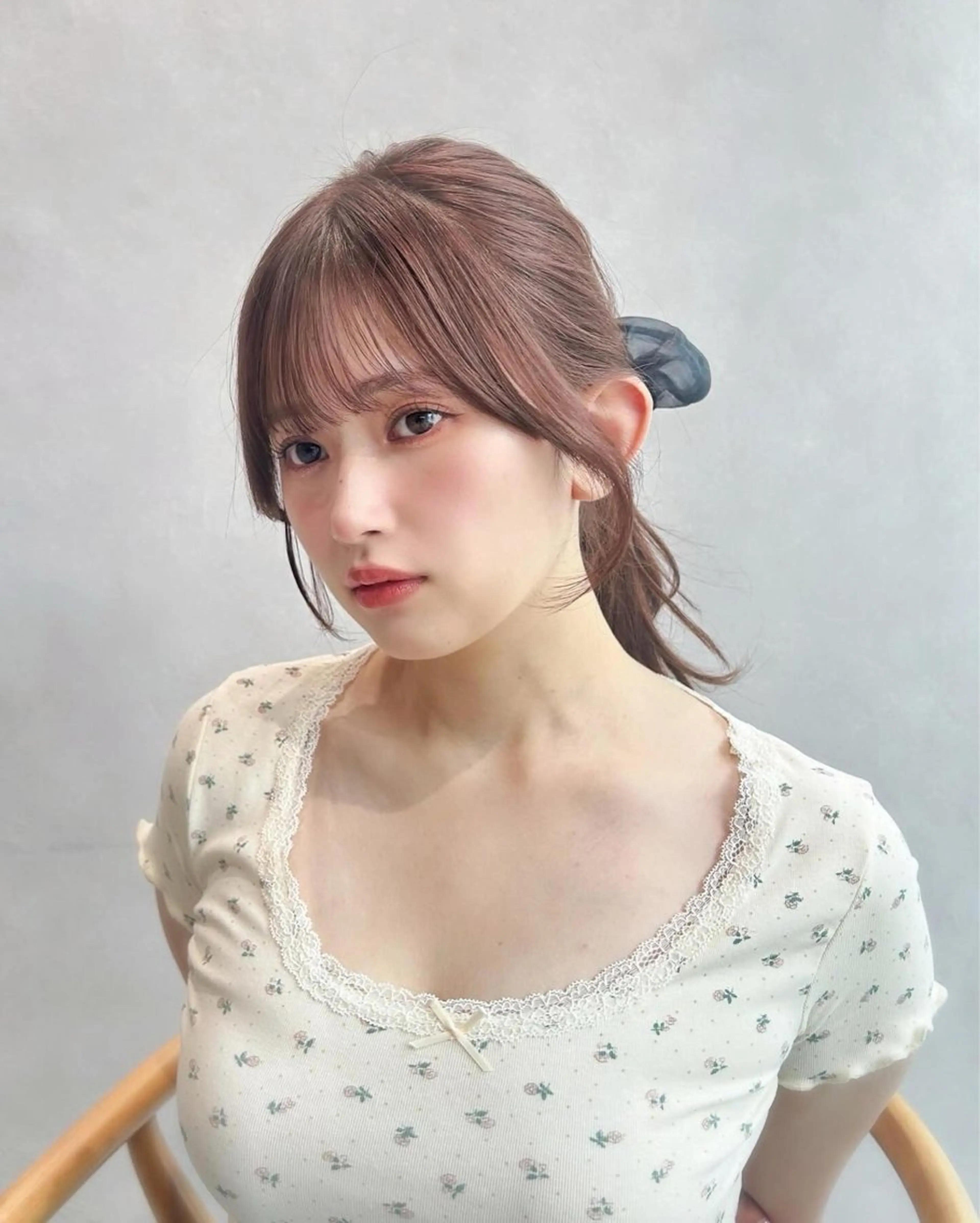 ロング 顔周りカット ミディアムヘア Chifumiのヘアスタイル