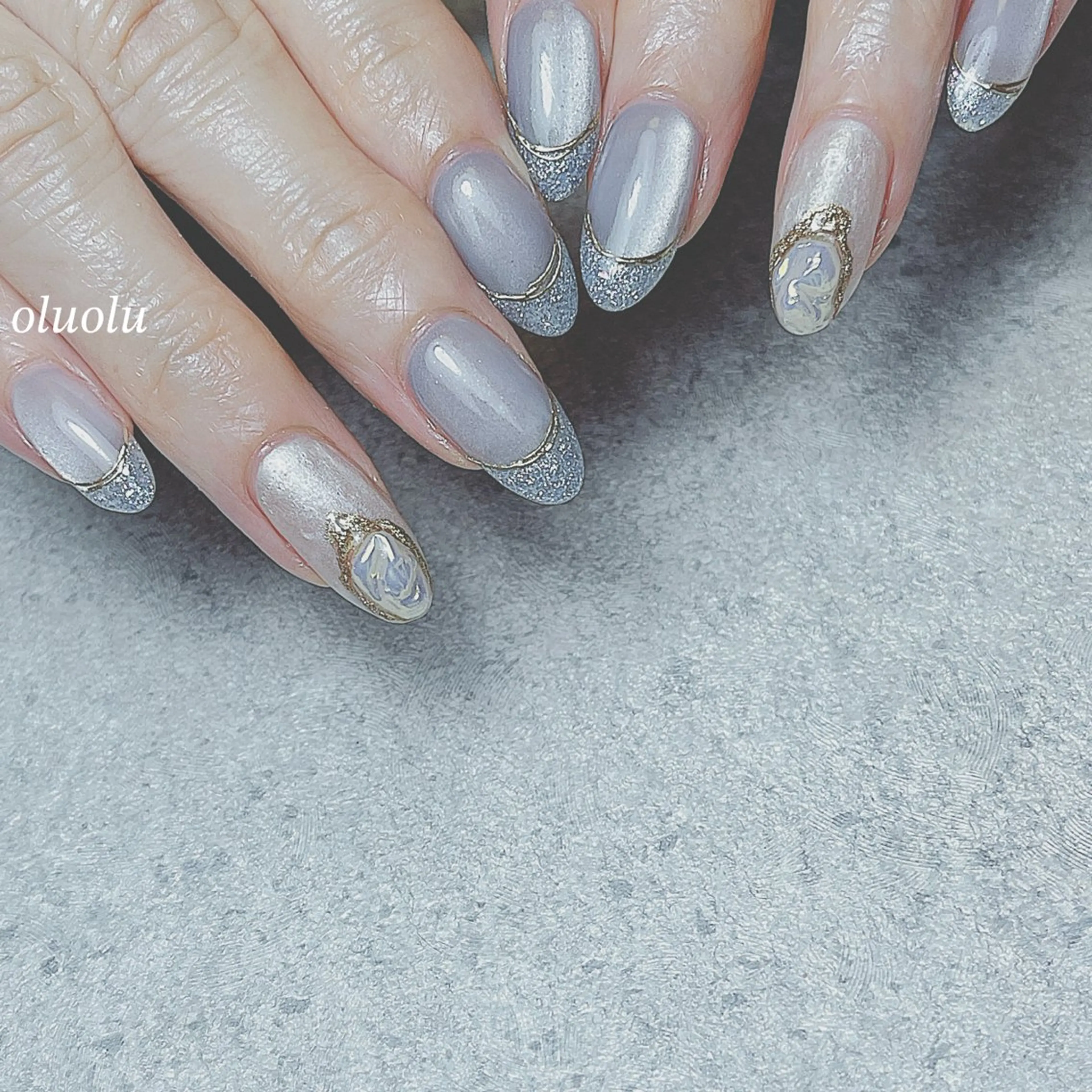 ネイル アートネイル フラッシュネイル フレンチネイル マグネットネイル ニュアンスネイル ハンドネイル 大村 紬華のネイルデザイン