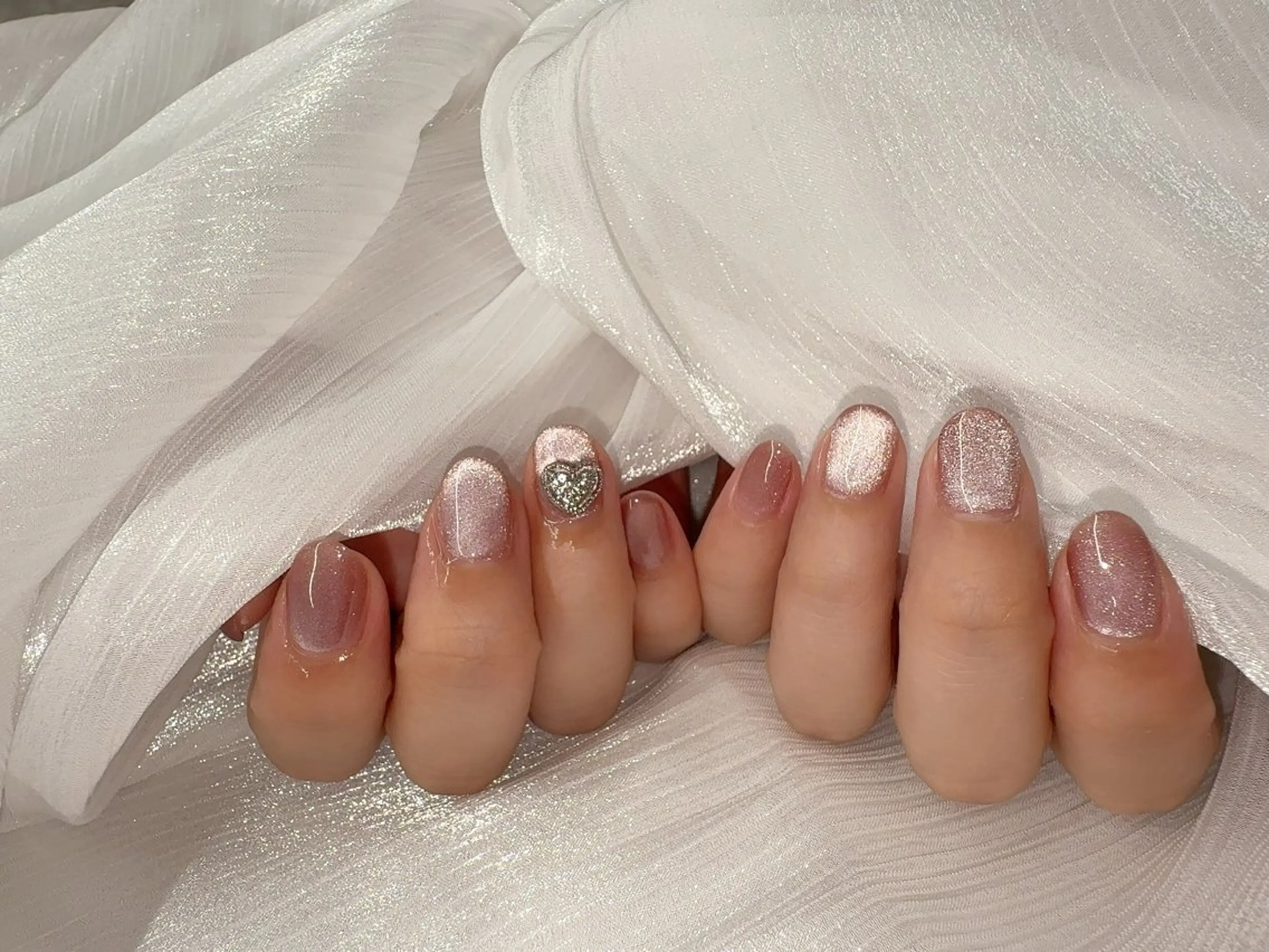 ネイル チークネイル フットネイル フレンチネイル ジェルネイル ガラスフレンチ Nikosalon rikoのネイルデザイン