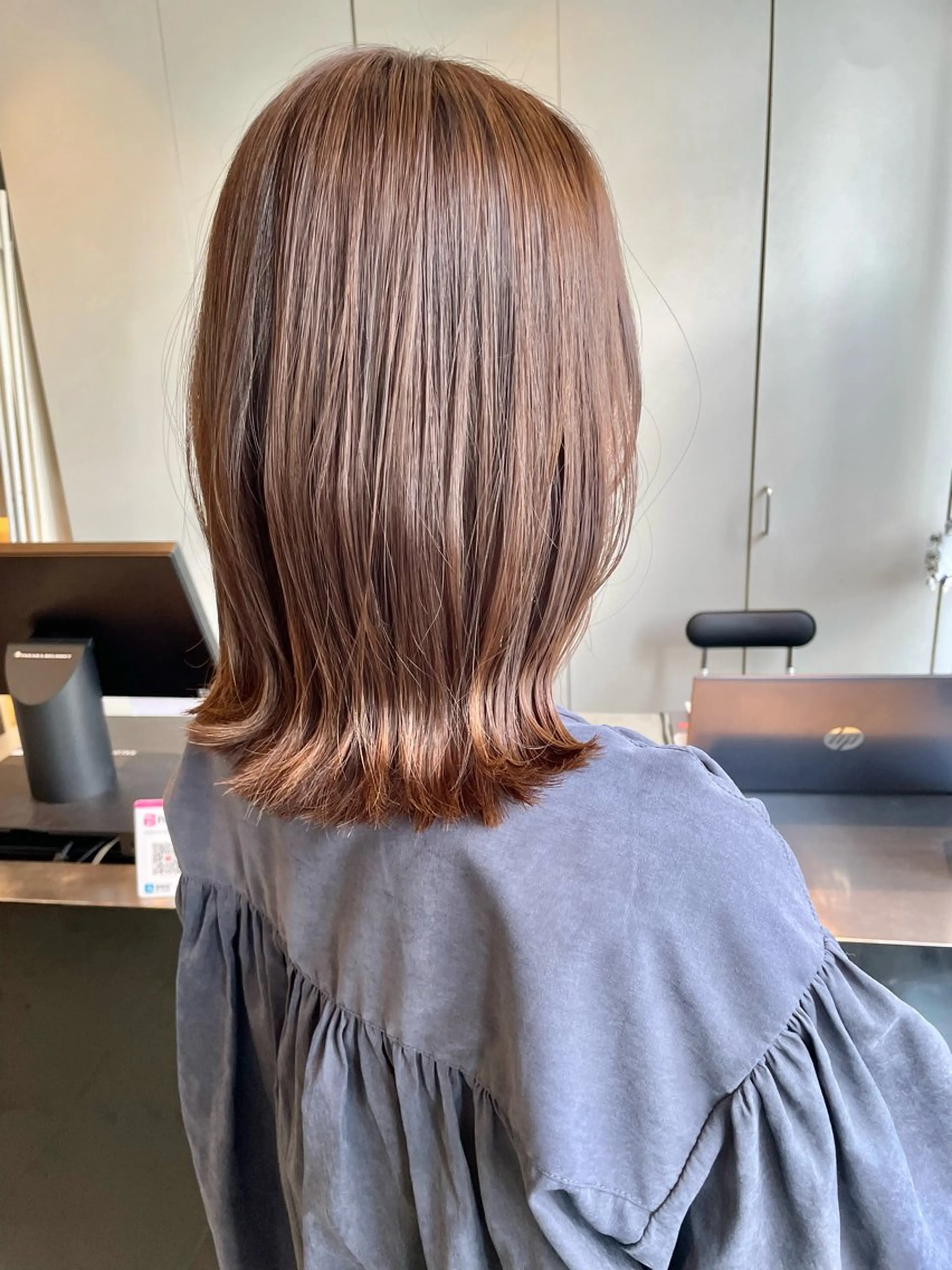 ミディアム カラー 透明感カラー ヨネヤマツムギのヘアスタイル