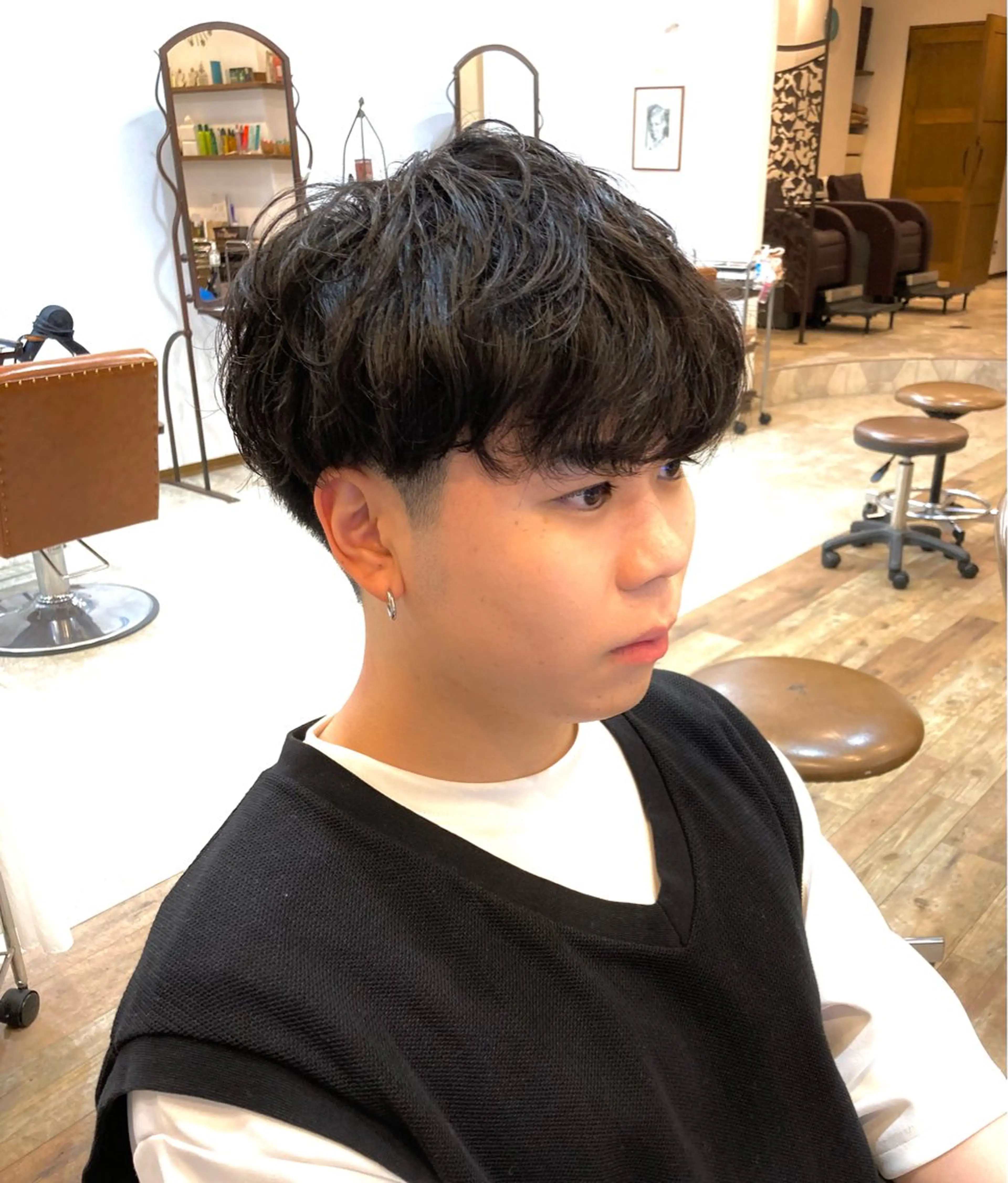 ショート パーマ メンズ カット特化型 美容師/栗本のヘアスタイル