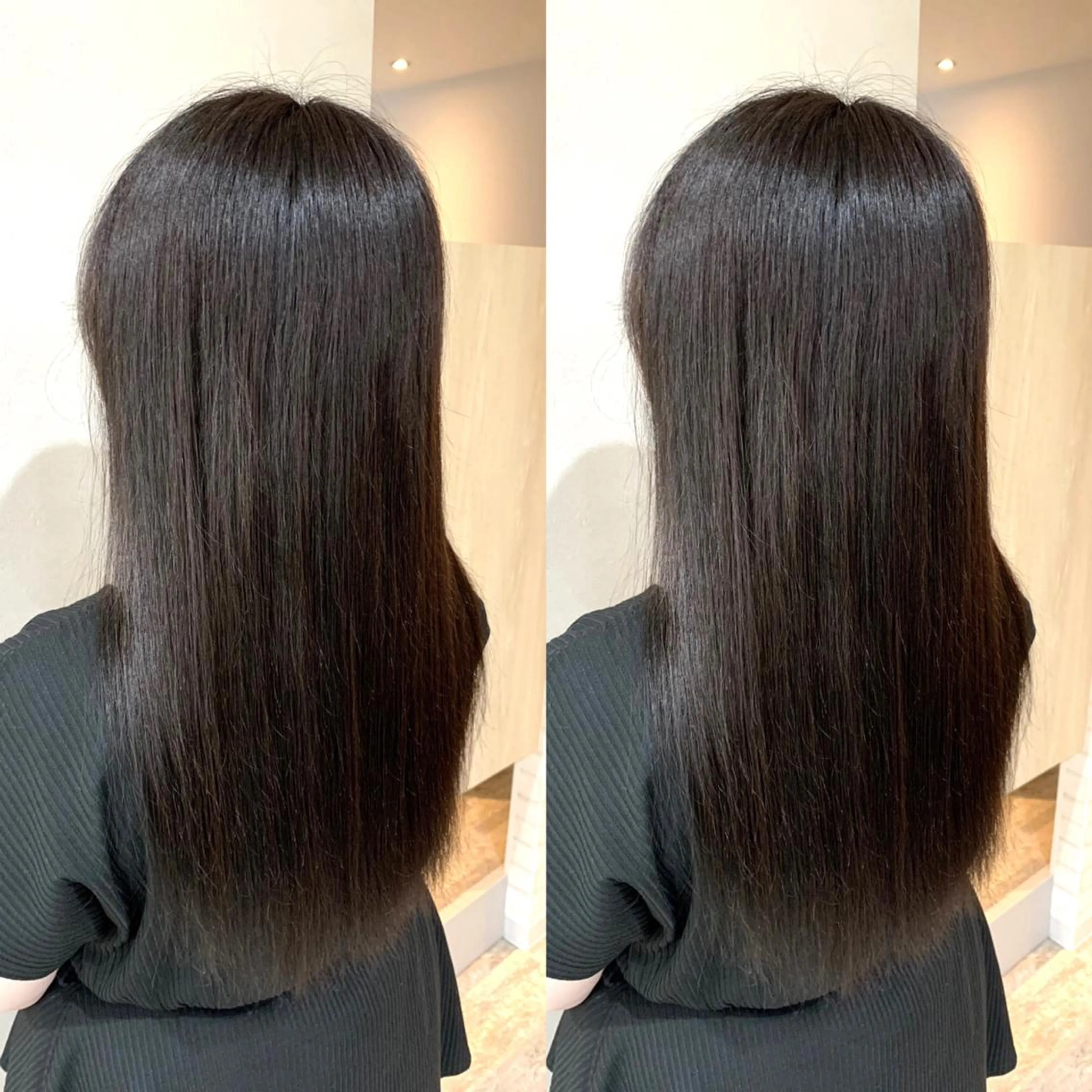 ロング カット 縮毛矯正 トリートメント 髪質改善 髪質改善カラーのヘアスタイル