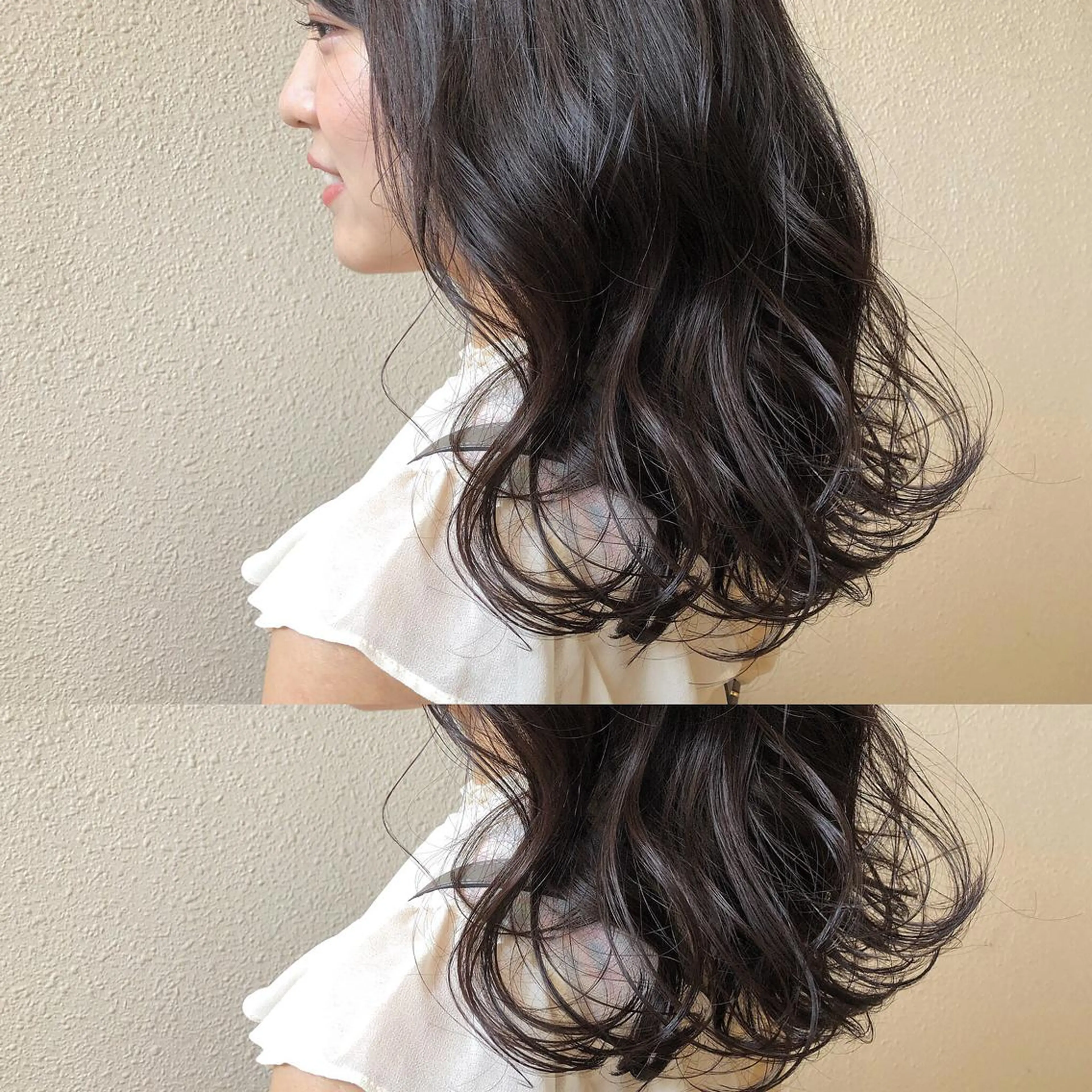 セミロング カラー ベージュカラー カット ヘアカラー トリートメント ツキノキ ミナのヘアスタイル