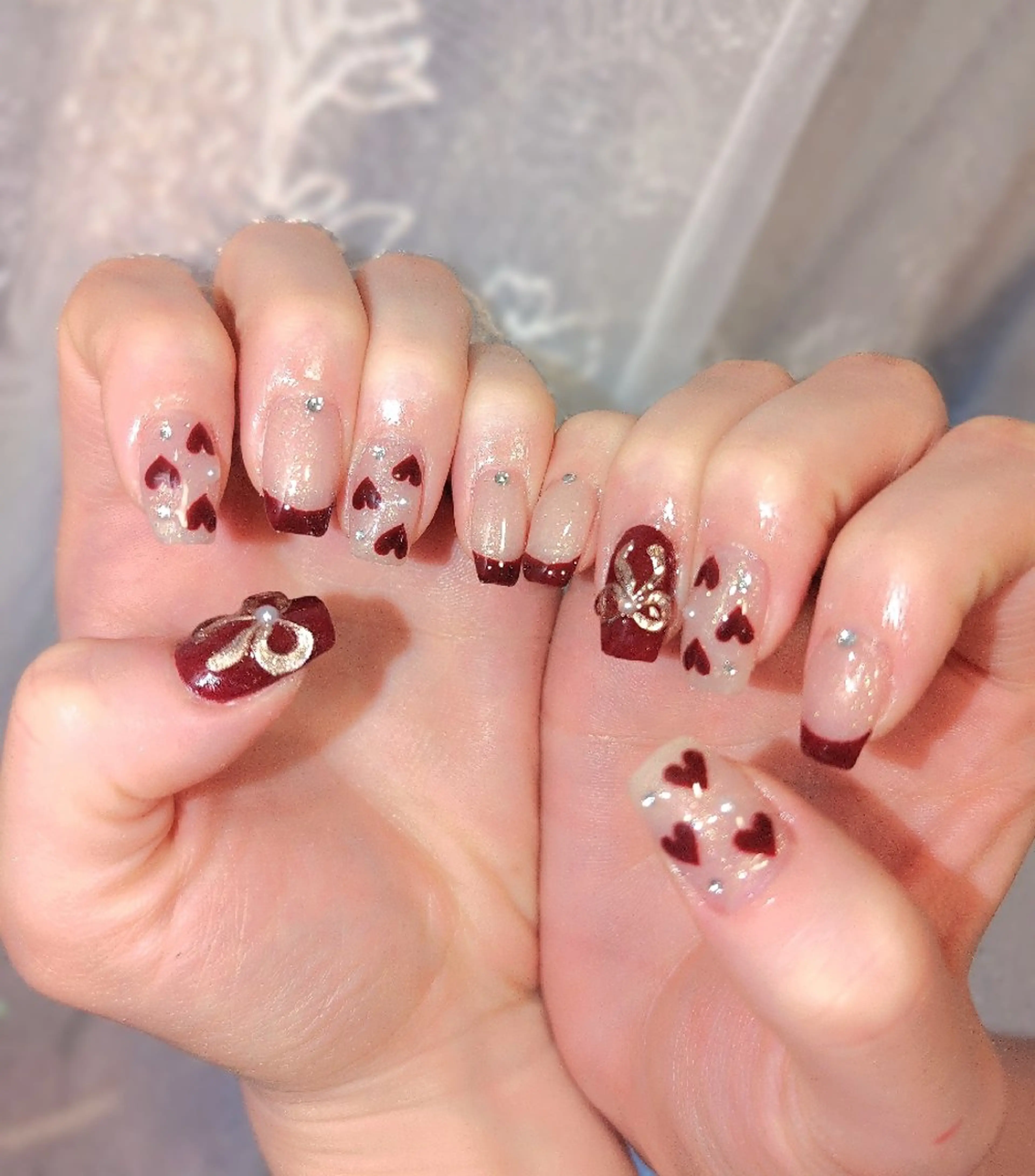 ネイル 長さ出し ジェルネイル 韓国ネイル マグネットネイル ニュアンスネイル ハンドネイル I LOVE ME NAIL.｡.:*♡のネイルデザイン