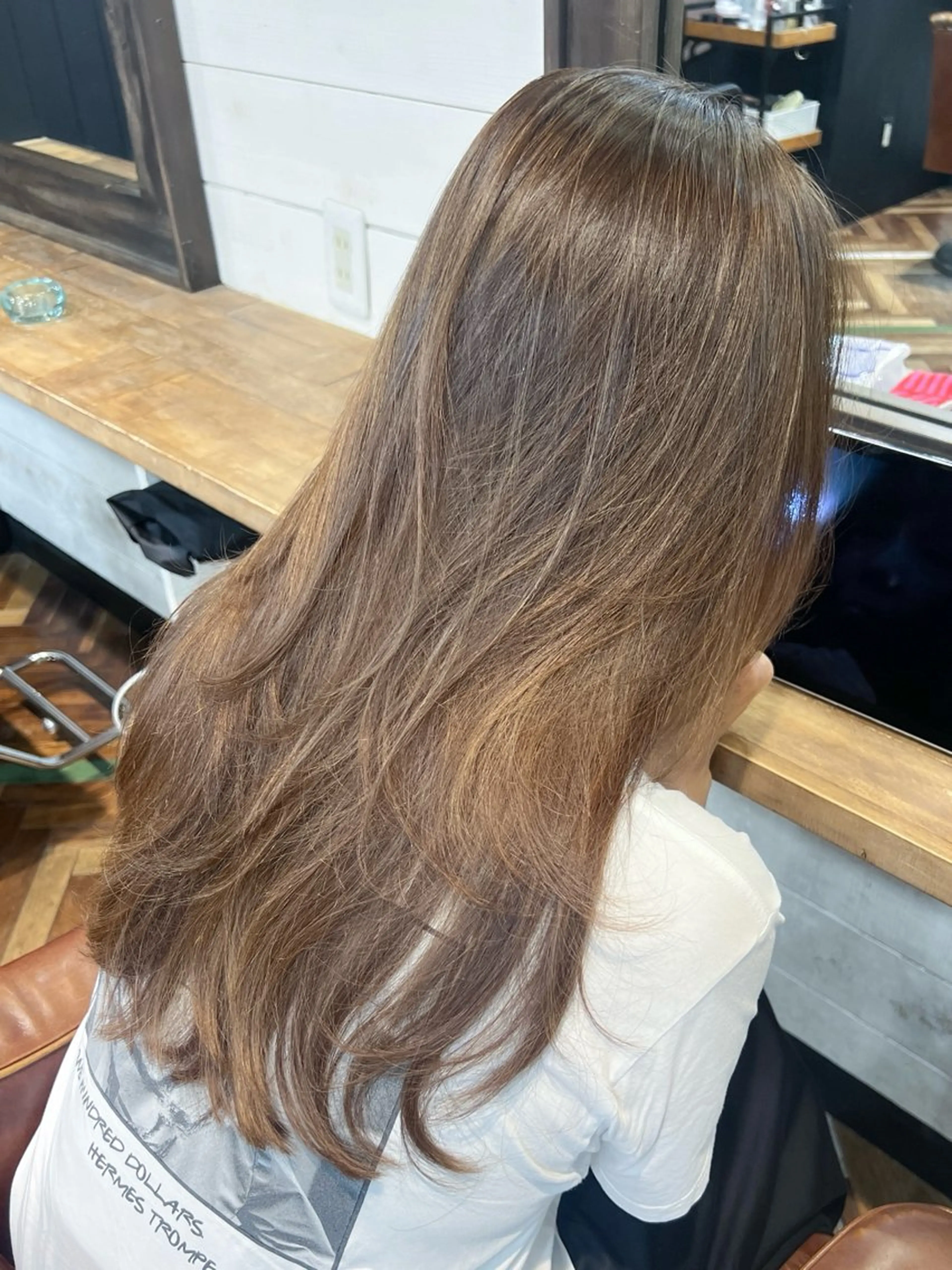 セミロング カラー ブリーチ 透明感カラー ブリーチなしカラー レイヤーカット カット ヘアカラー トリートメント REN/レイヤー✂️ ブリーチなしカラー✨のヘアスタイル