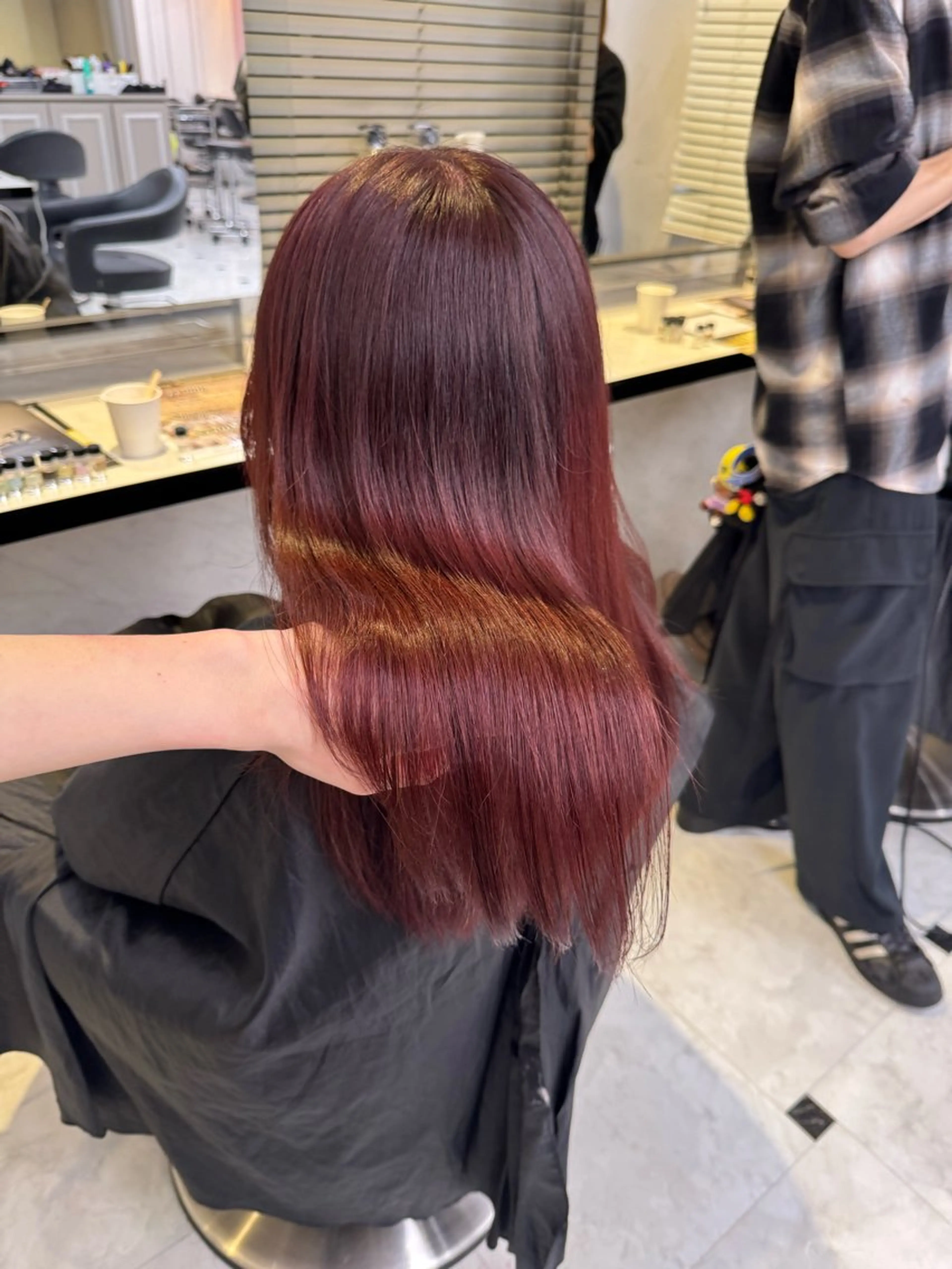 ミディアム ヘアカラー トリートメント ヘッドスパ ヘアセット ♥️韓国風透明感 暖色misa♥️のヘアスタイル