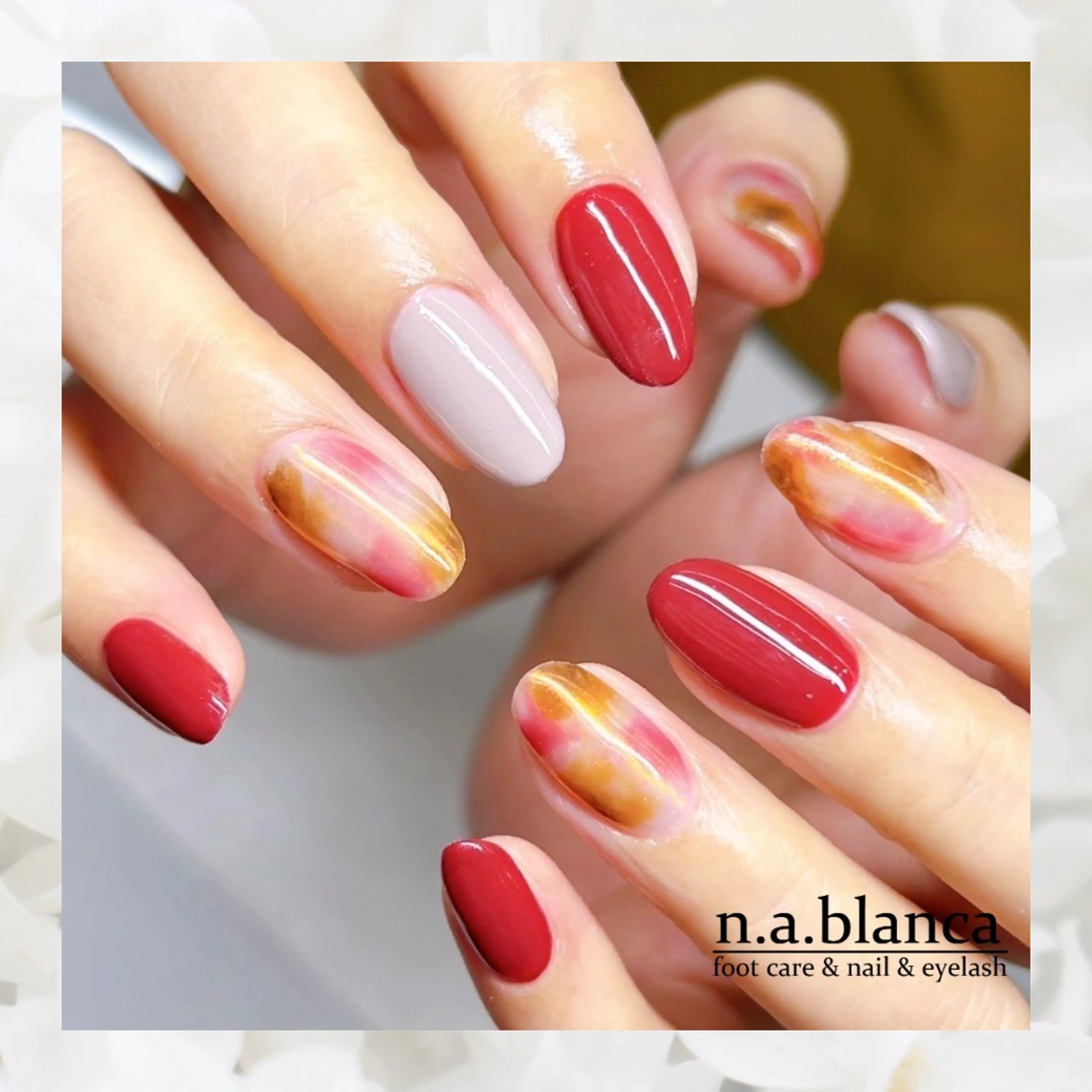 ネイル アートネイル べっ甲ネイル ジェルネイル 持ち込み 冬ネイル blanca🌺 mayu(東白楽)の眉毛・アイブロウイメージ