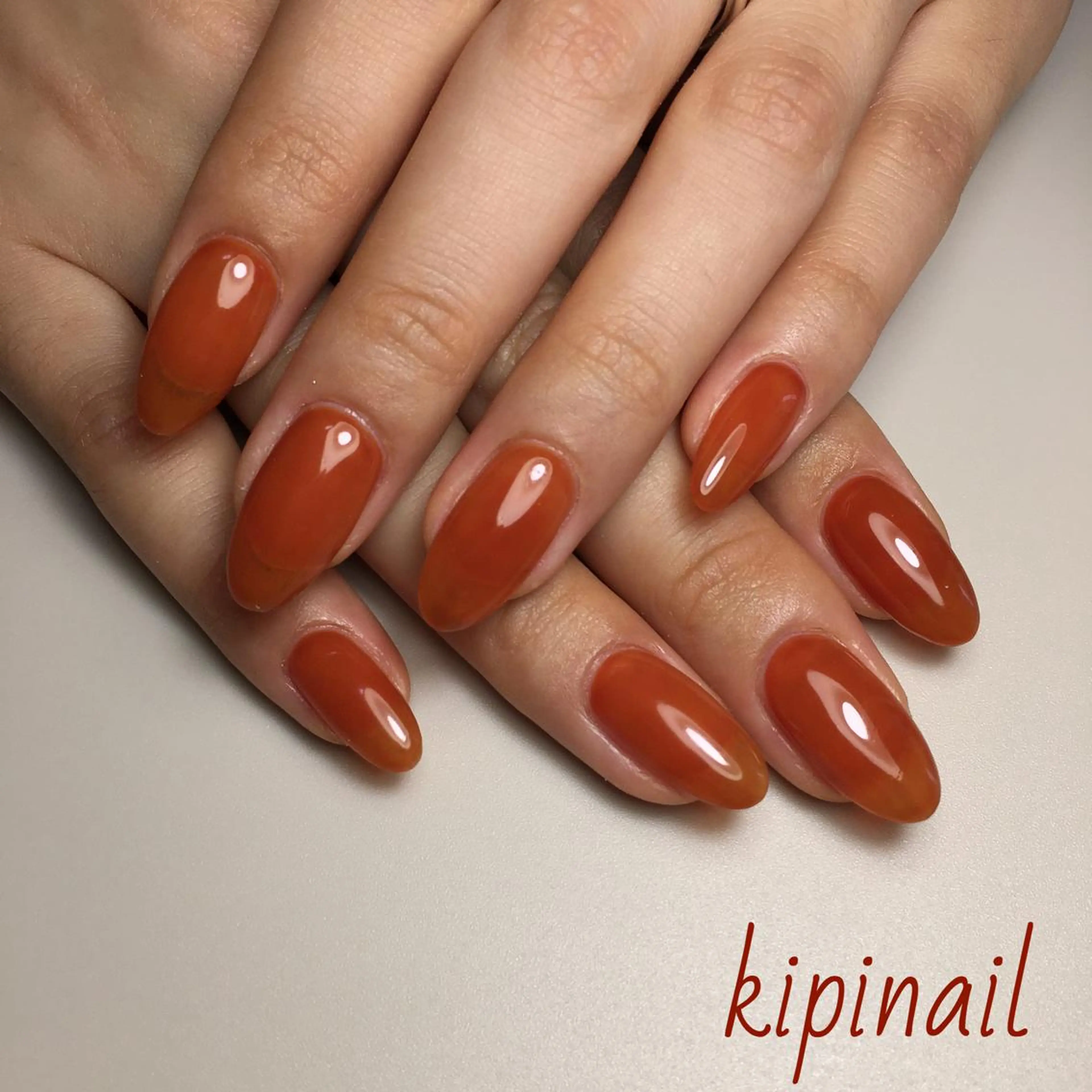 ネイル ワンカラーネイル kipinail 川﨑えりかのネイルデザイン