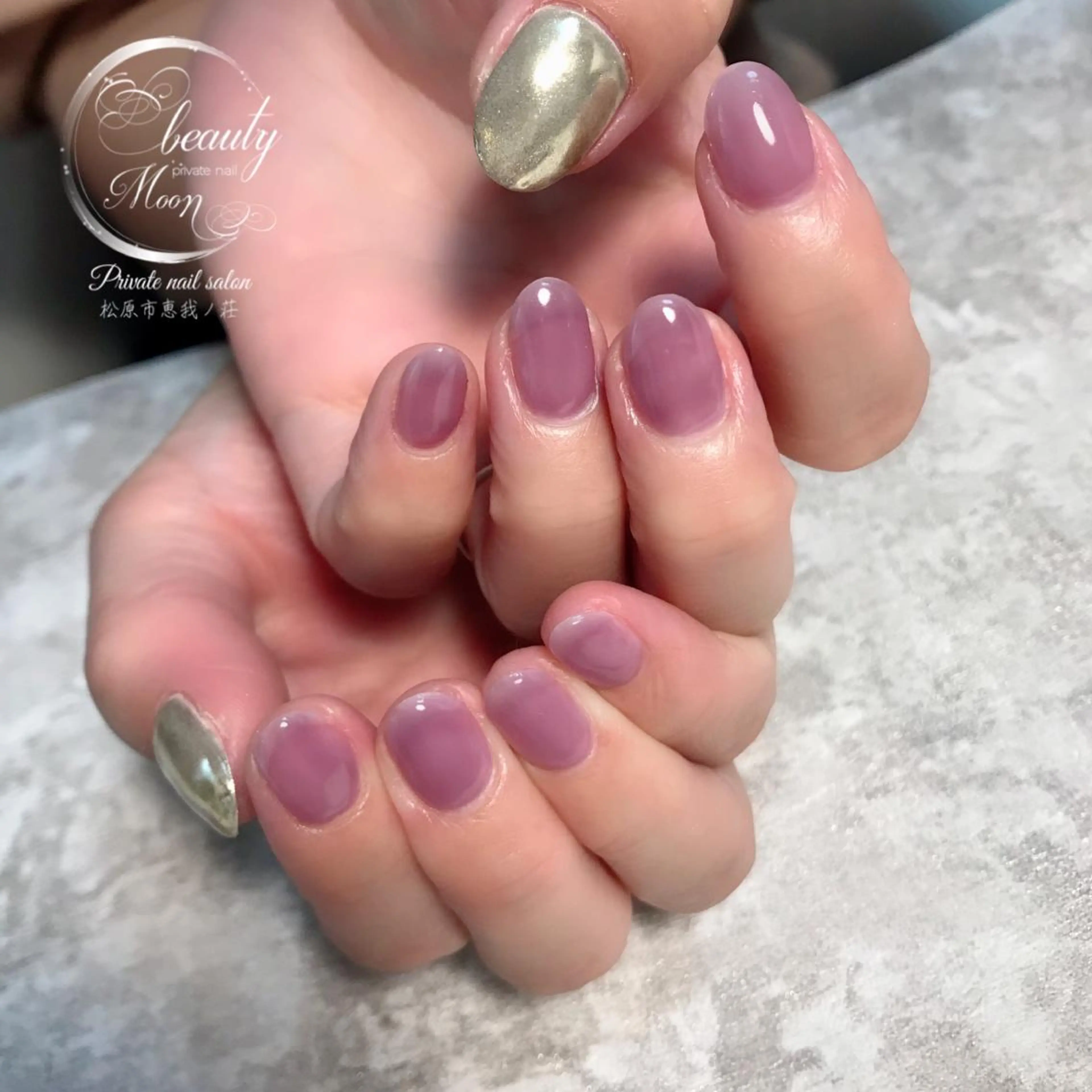 ネイル ジェルネイル ハート ミラーネイル パラジェル beauty ☪︎moonのネイルデザイン