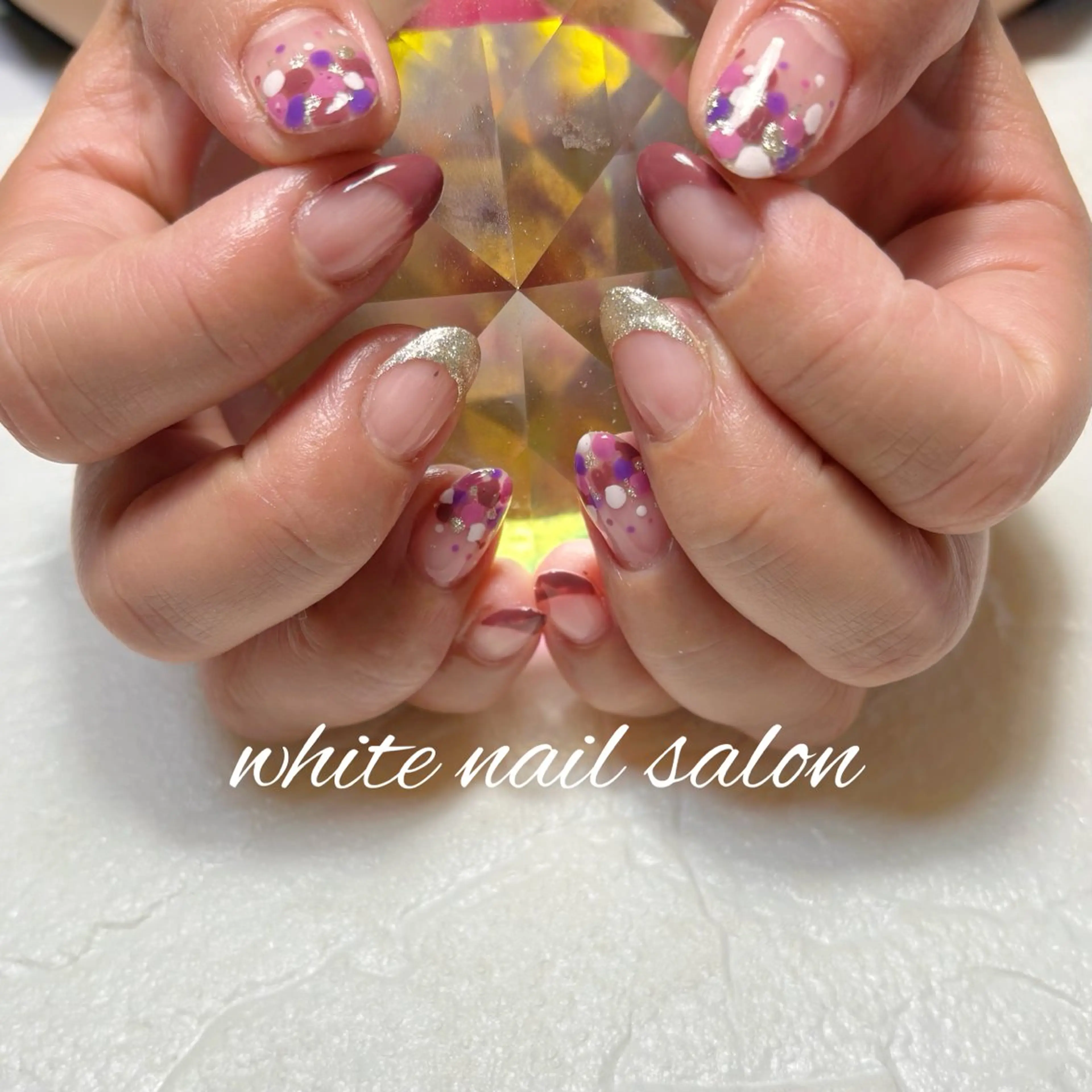 ネイル フットネイル ラメ(グリッター) ハンドネイル white nail salonのネイルデザイン