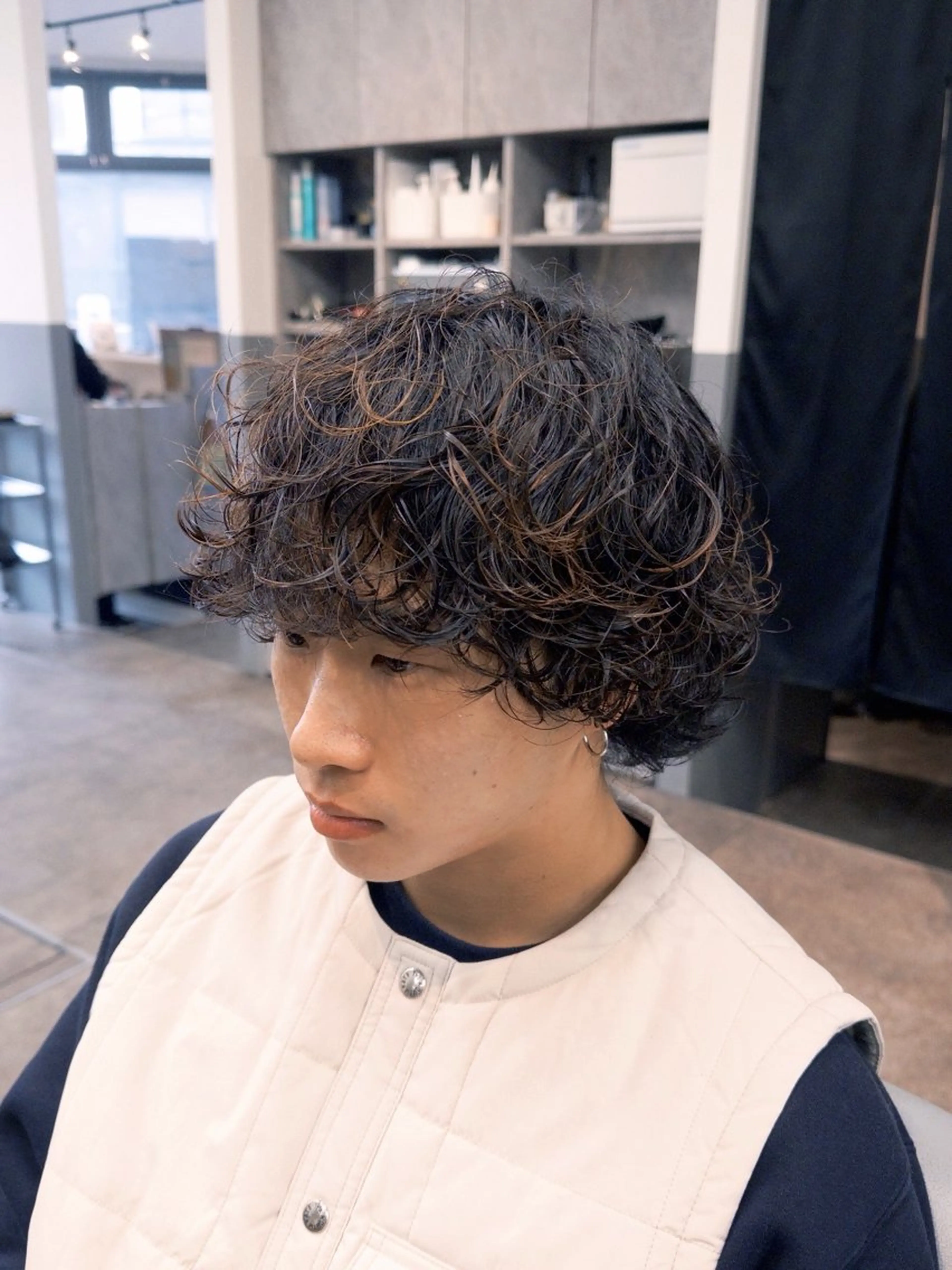 パーマ メンズ 川端 さくのヘアスタイル