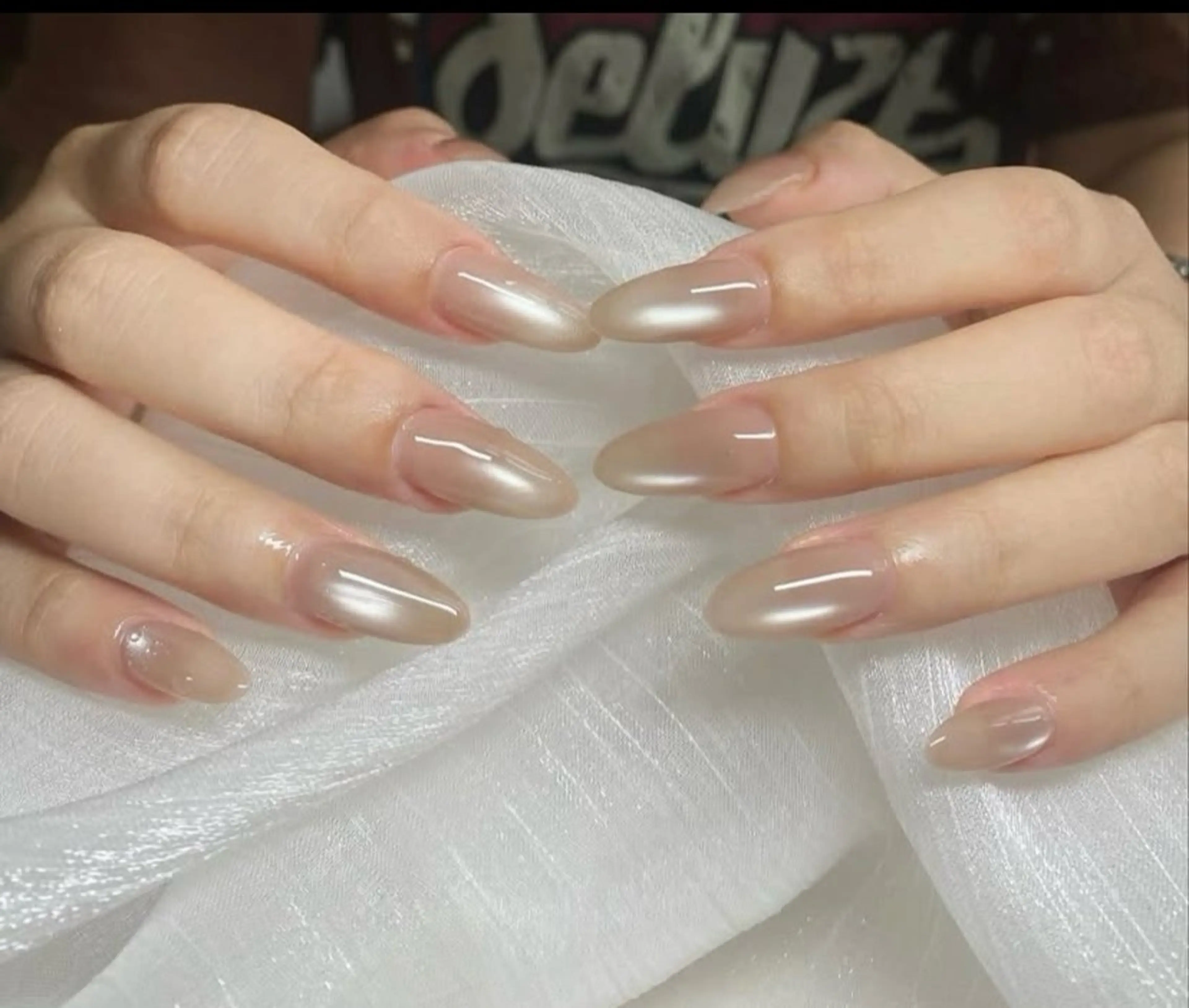 ネイル オーロラネイル チークネイル フレンチネイル 韓国ネイル マグネットネイル REI レイのネイルデザイン