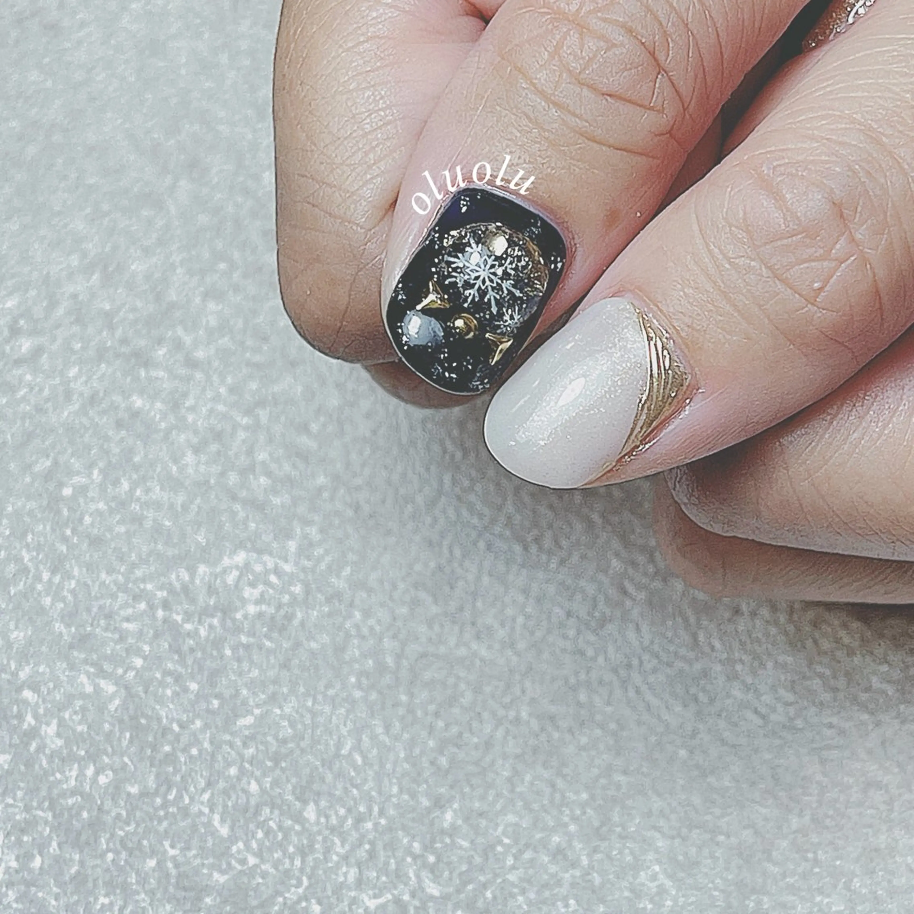 ネイル アートネイル フットネイル ぷっくりネイル 冬ネイル クリスマス ハンドネイル 大村 紬華のネイルデザイン