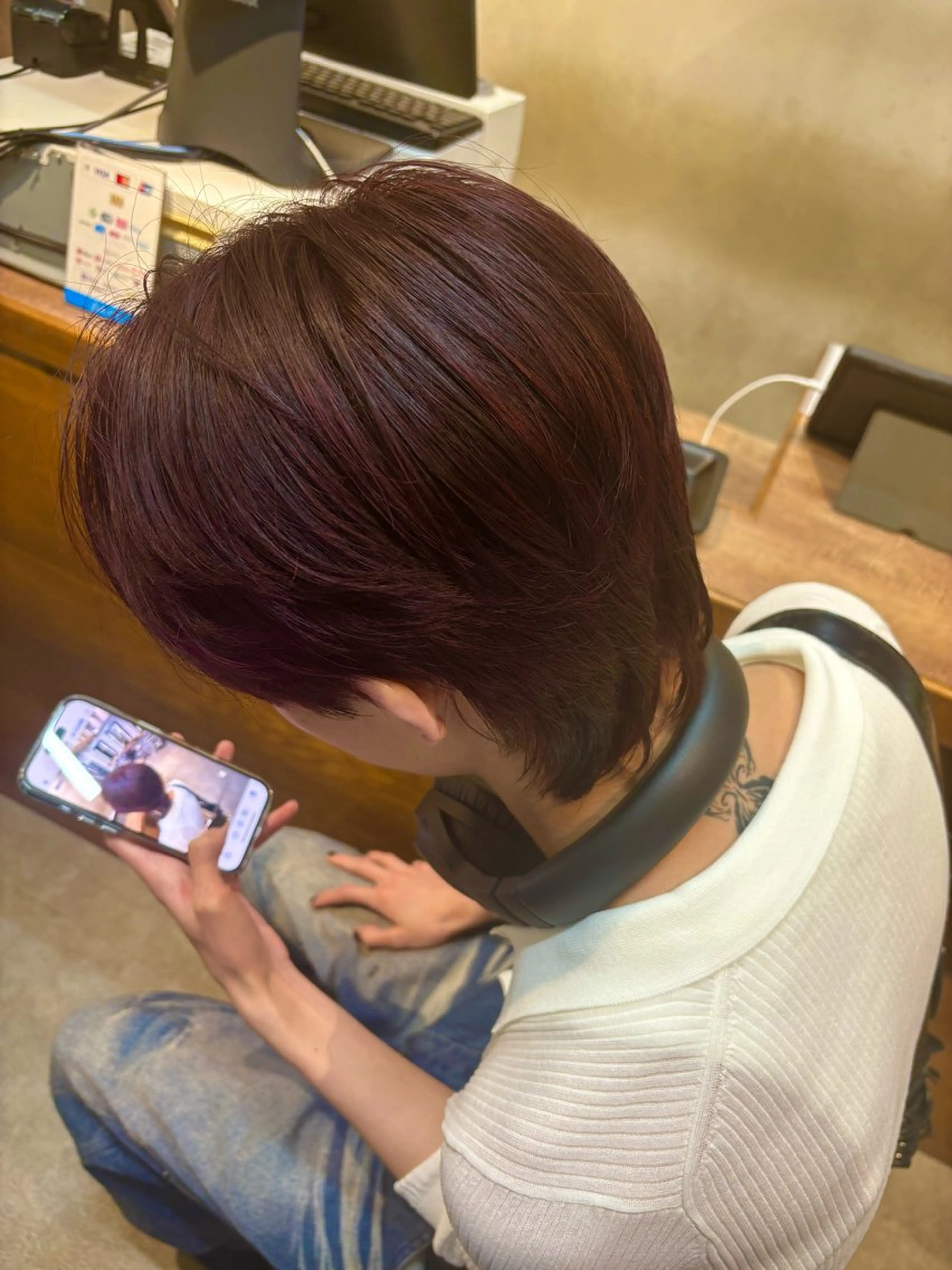 カラー メンズ ベージュカラー オリーブベージュ ヘアカラー 似合う赤み消しカラー ＊こうき［恵比寿］のヘアスタイル