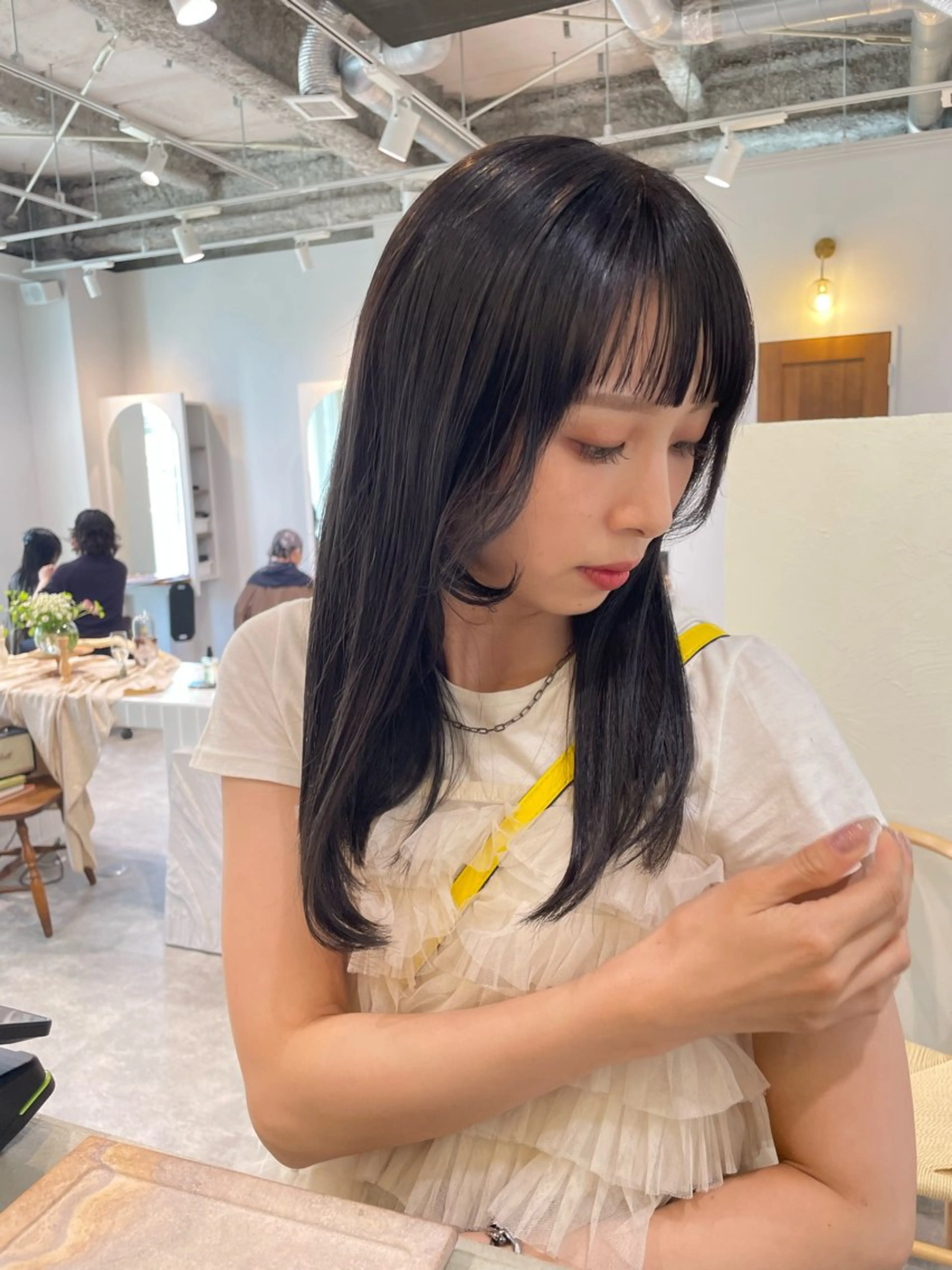 セミロング カラー ♡kyoka /  uyu♡のヘアスタイル