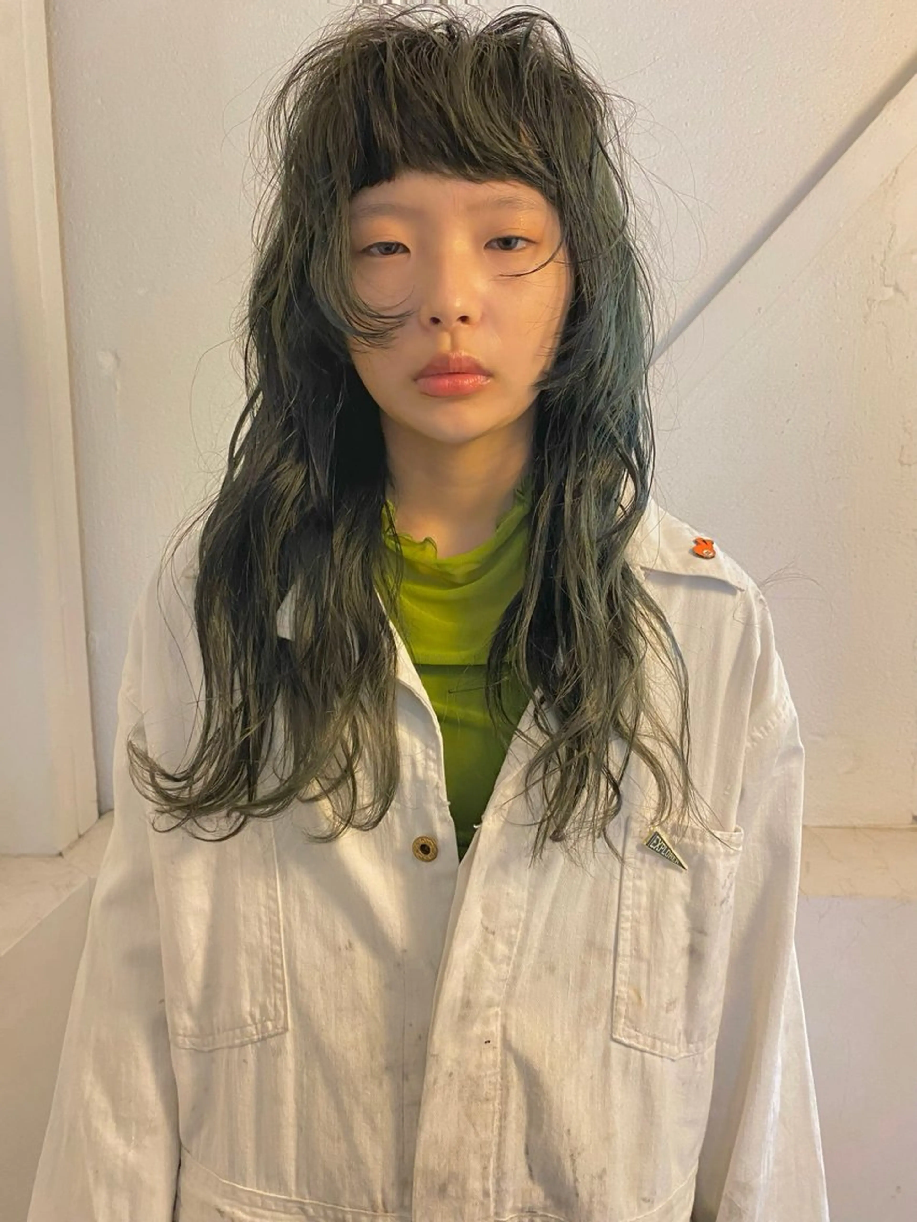 ロング カラー カット ヘアカラー トリートメント 森貴裕/ベージュ/ パーマ/オリーブのヘアスタイル