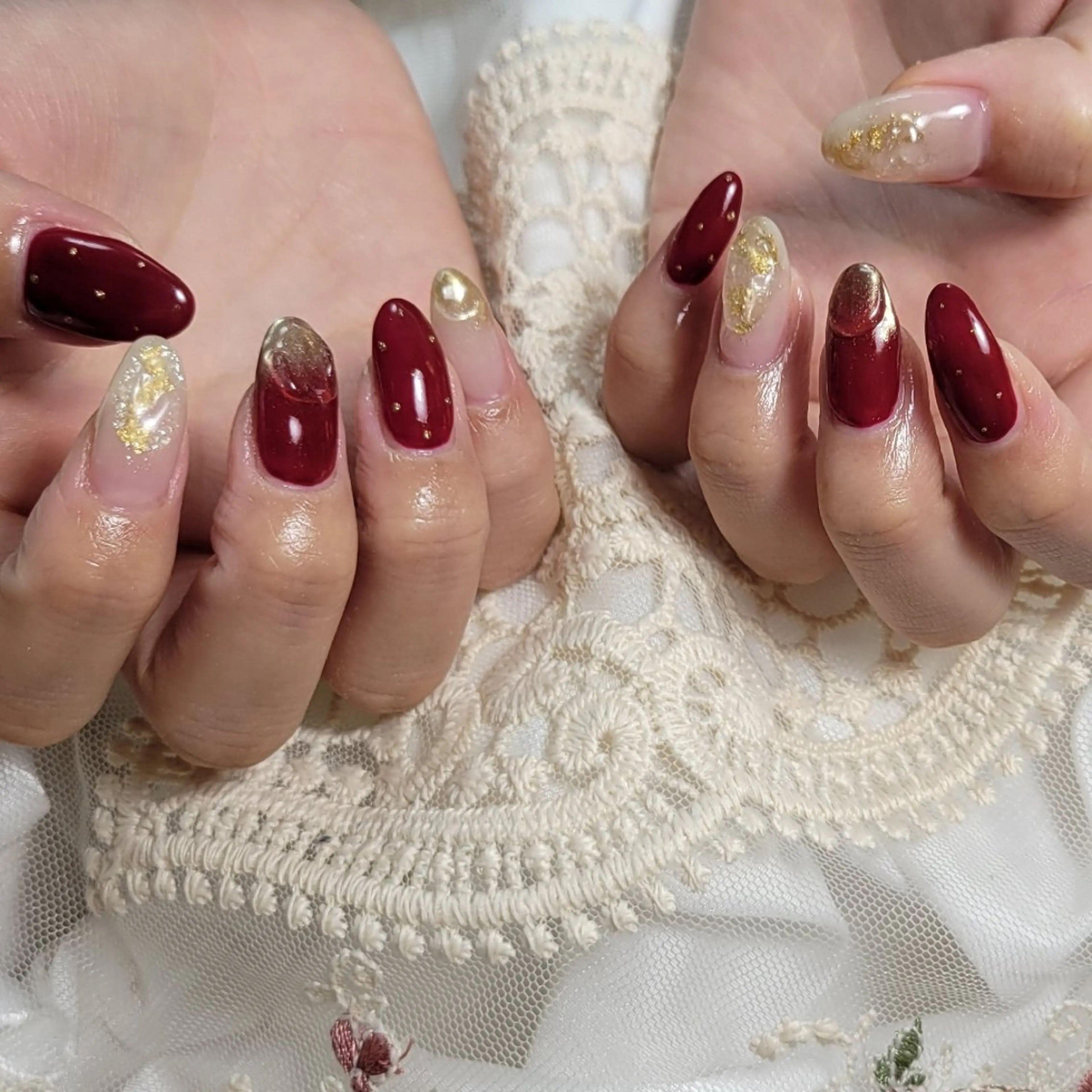 ネイル 成人式 ハンドネイル ネイルサロンほっこり kanaのネイルデザイン