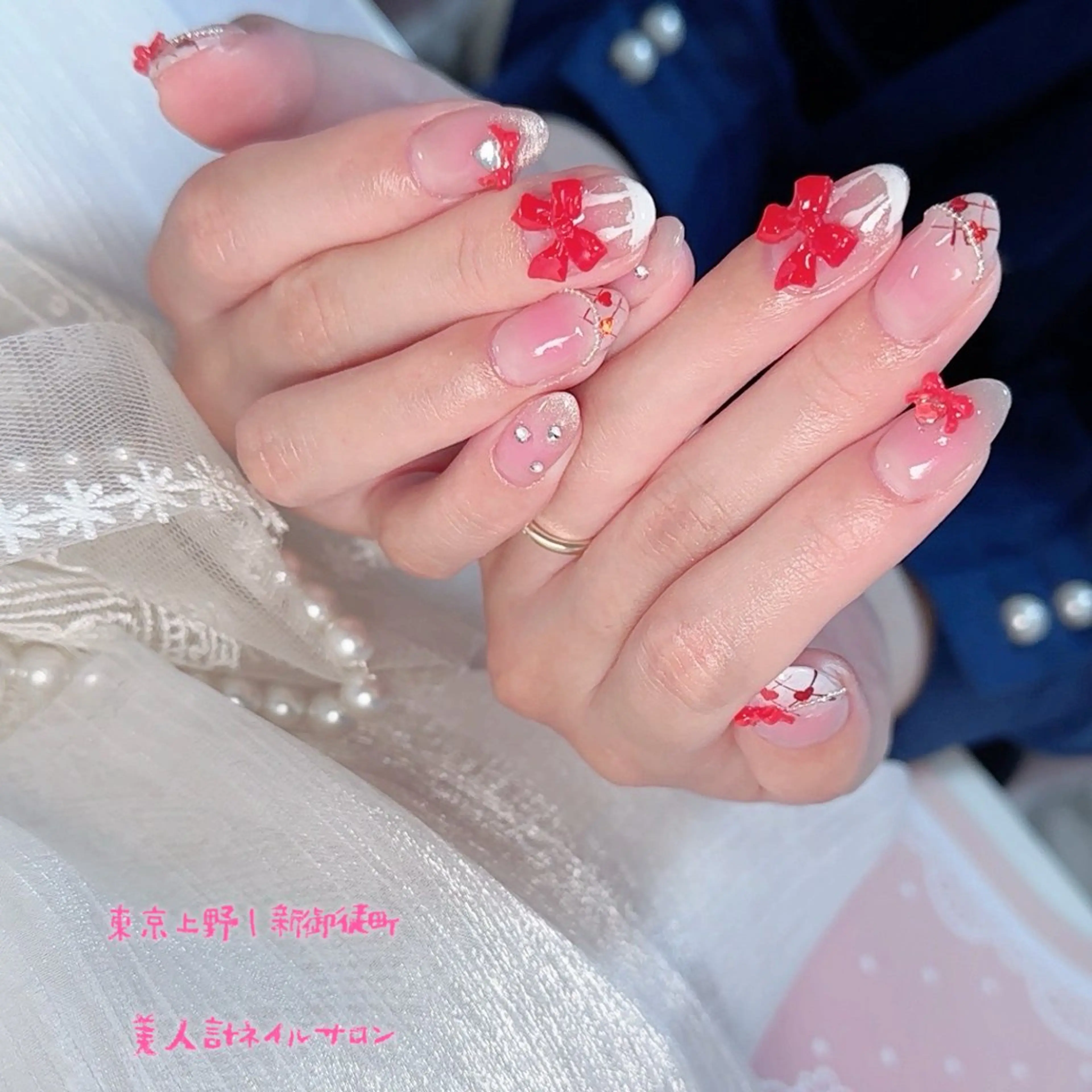 ネイル バレンタイン ハンドネイル 中山 美月のネイルデザイン