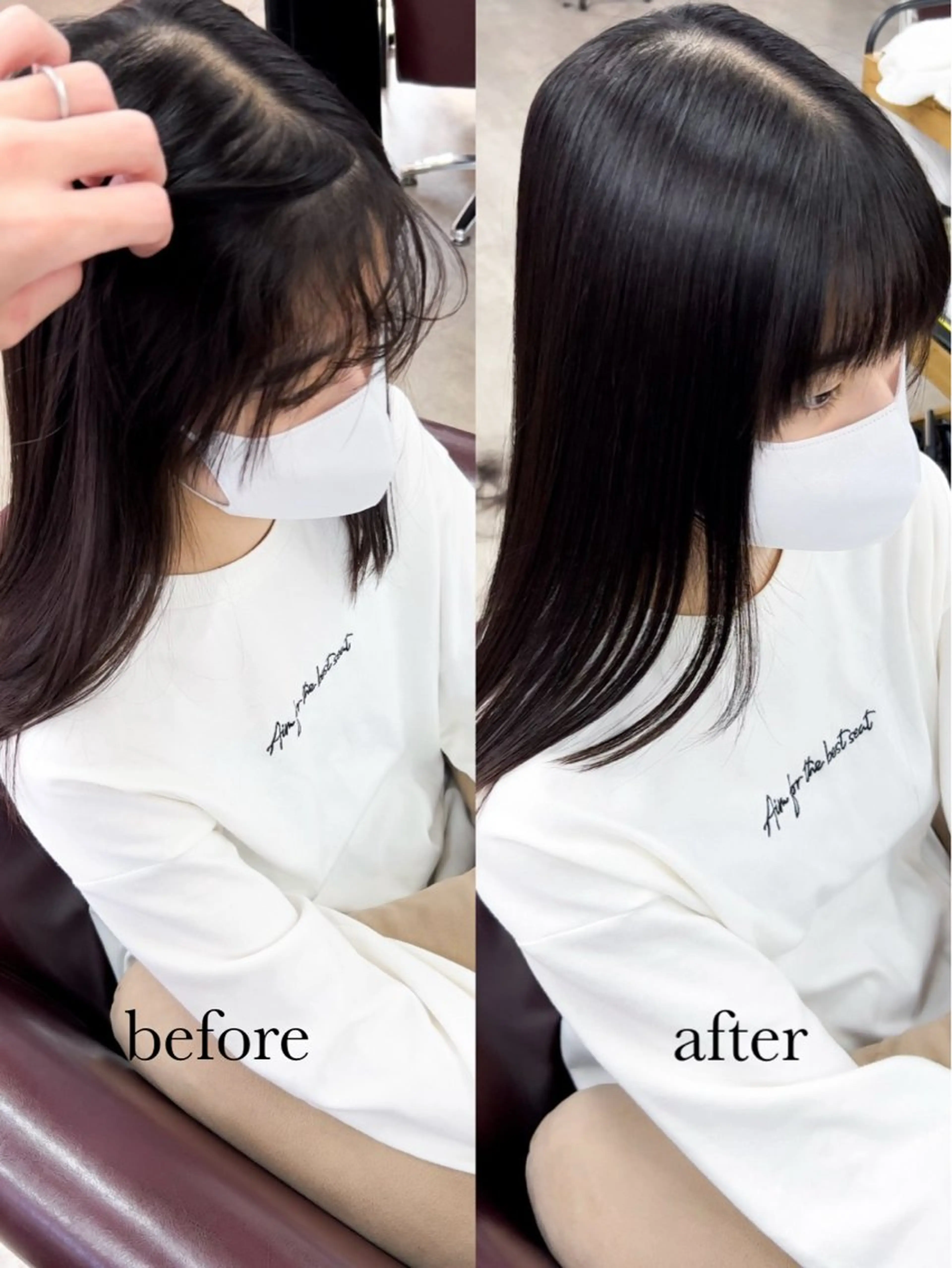 【前髪、顔まわりの癖にお悩みの方へ】前髪縮毛矯正+カット¥12650→¥11550の写真