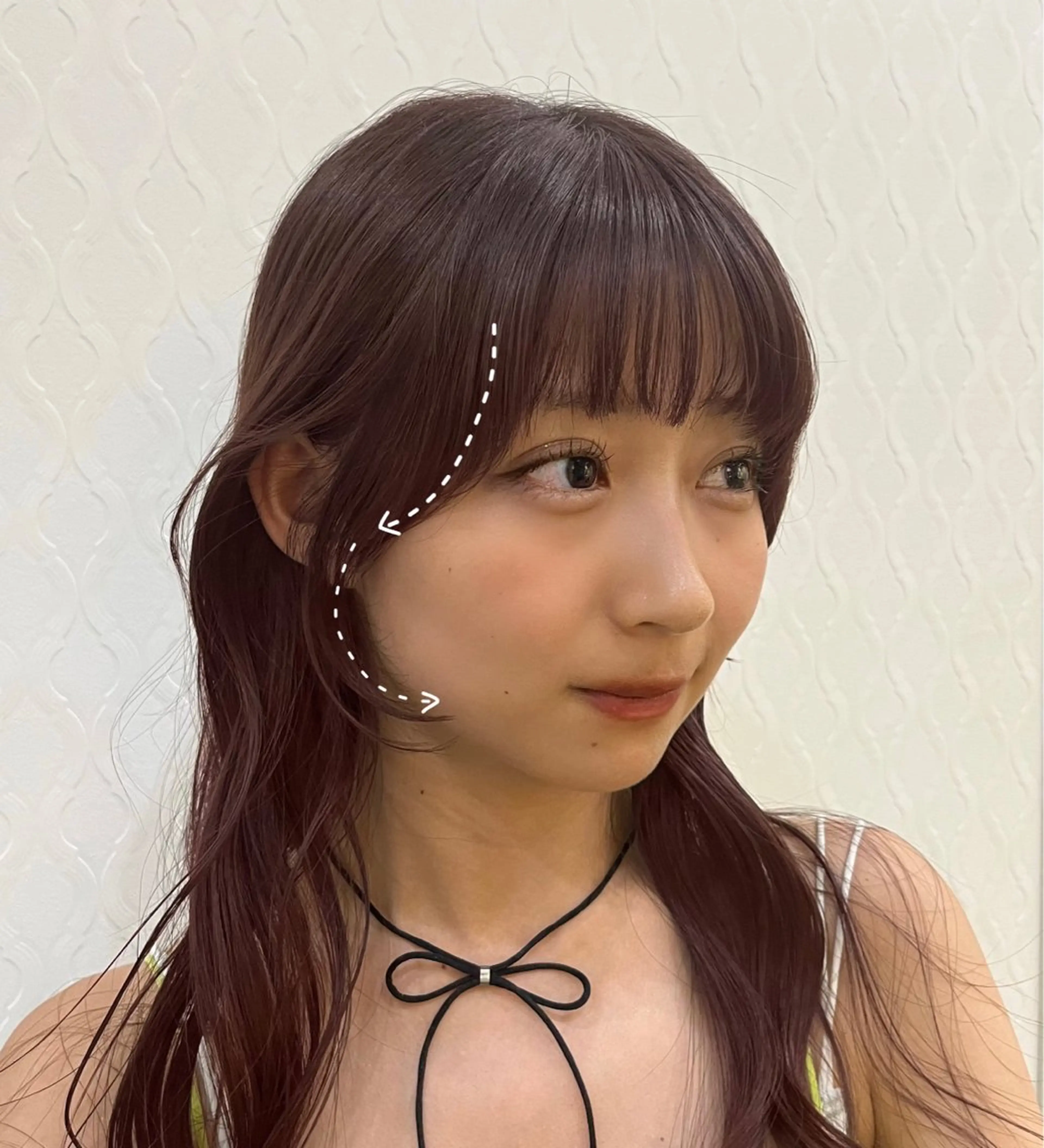 ロング カラー カット 顔まわり/透け感 カラー/青栁優🔆のヘアスタイル