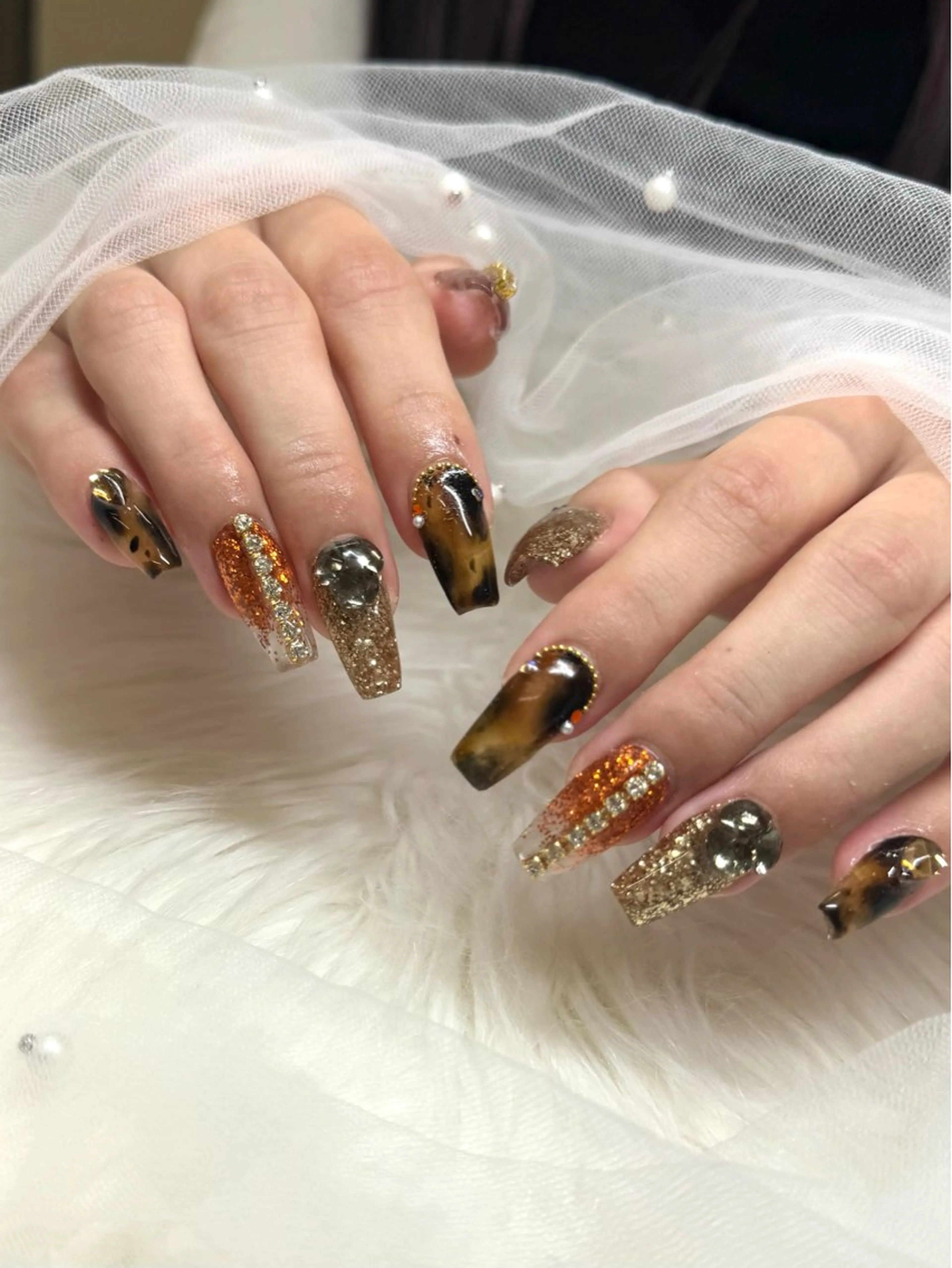 ネイル べっ甲ネイル LUCAS 千葉 AOI💅🏾💕のネイルデザイン