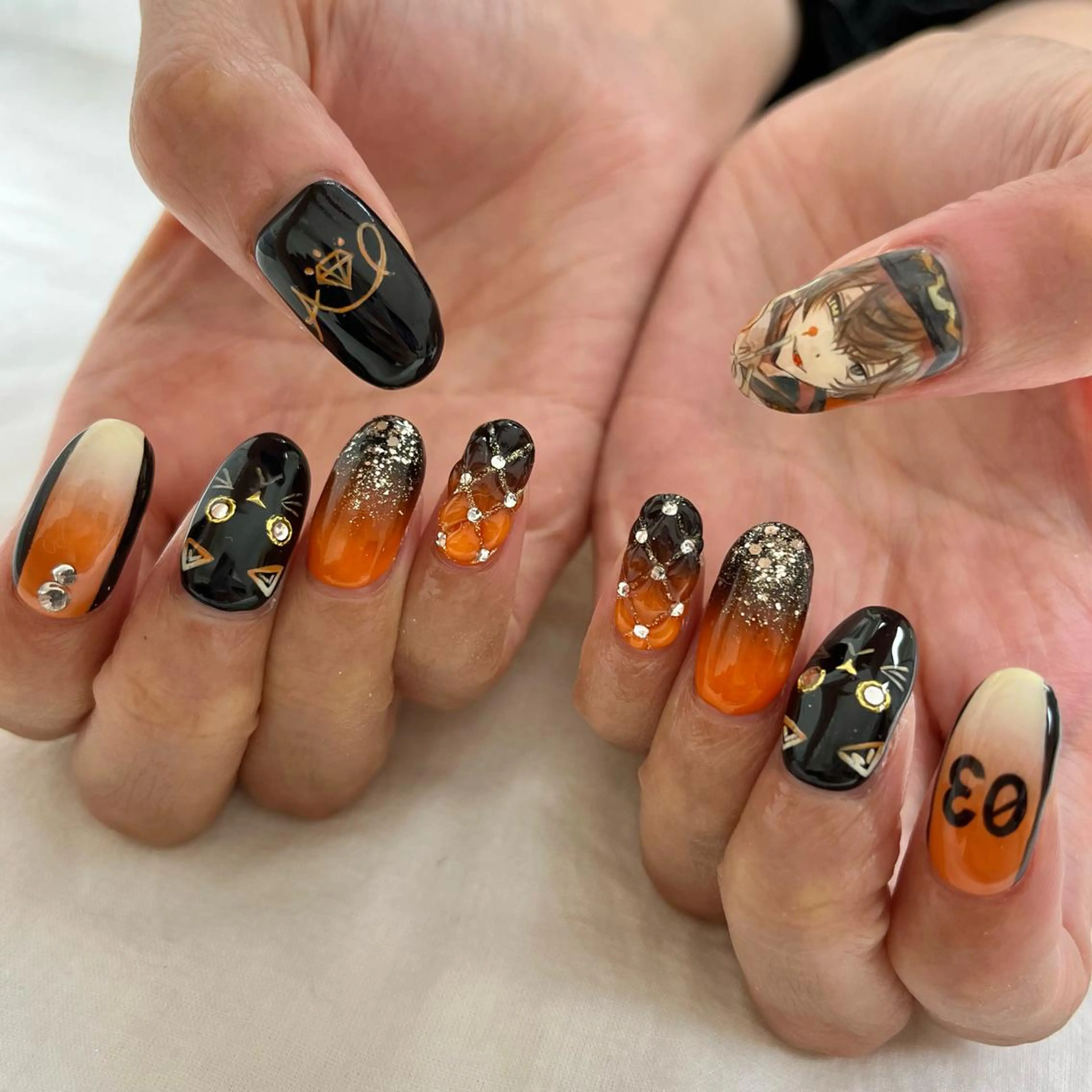 ロング ハンドネイル 池袋痛ネイル Nok. 渡辺のネイルデザイン