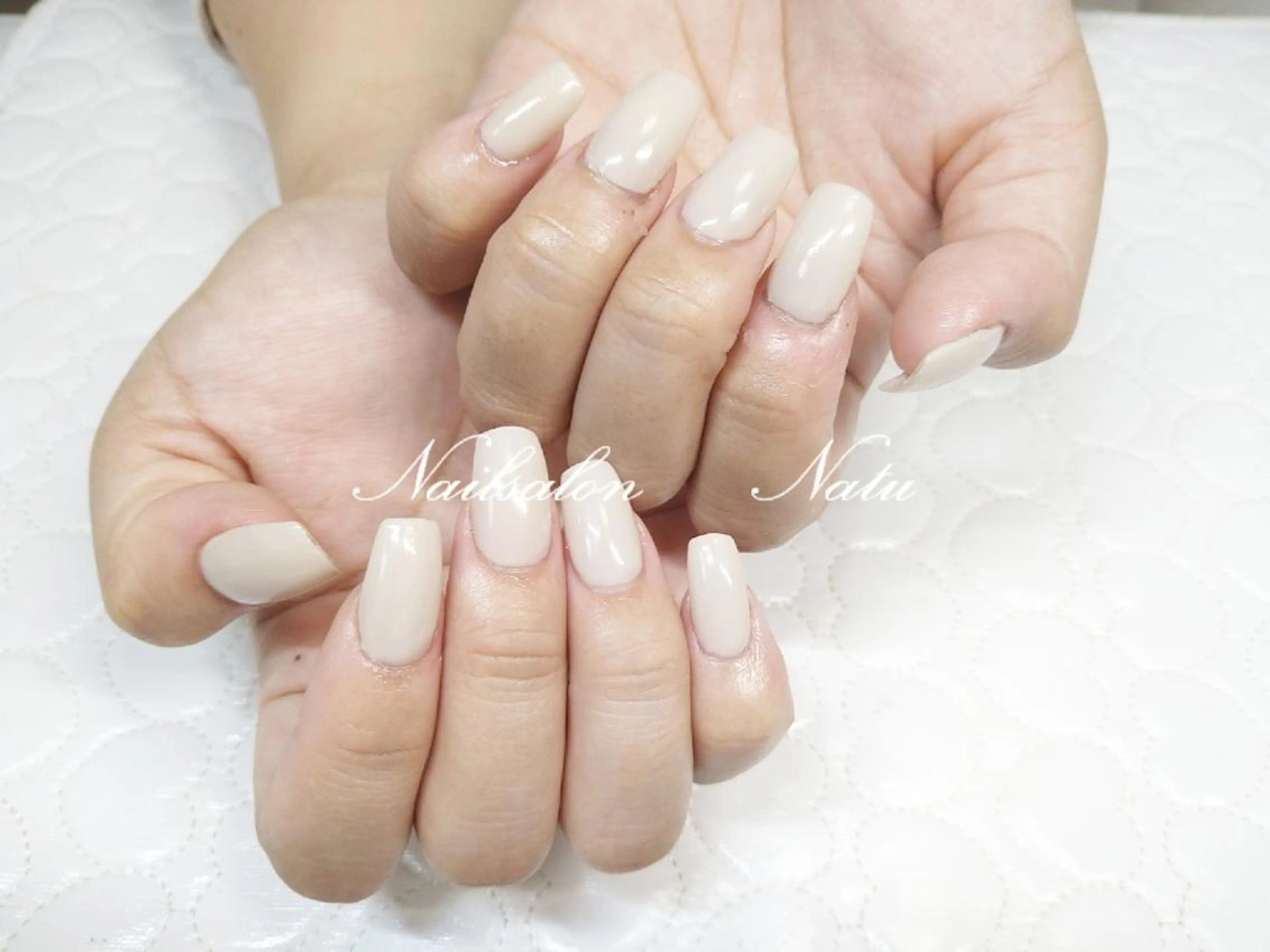 ネイル 長さ出し スクエアネイル nailsalon　 Natuのネイルデザイン