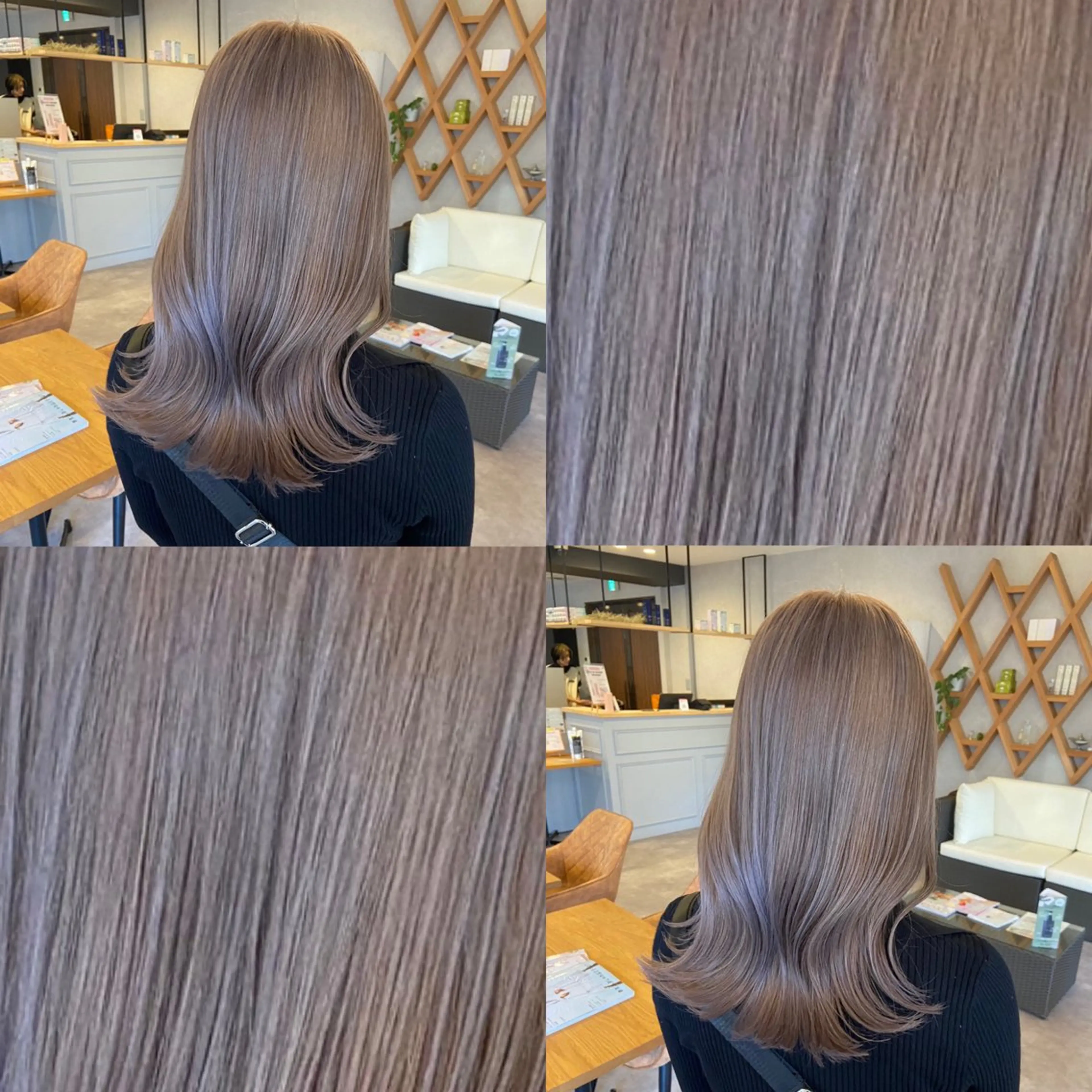 ミディアム カット ヘアカラー ELLE&SALLY 石野のヘアスタイル