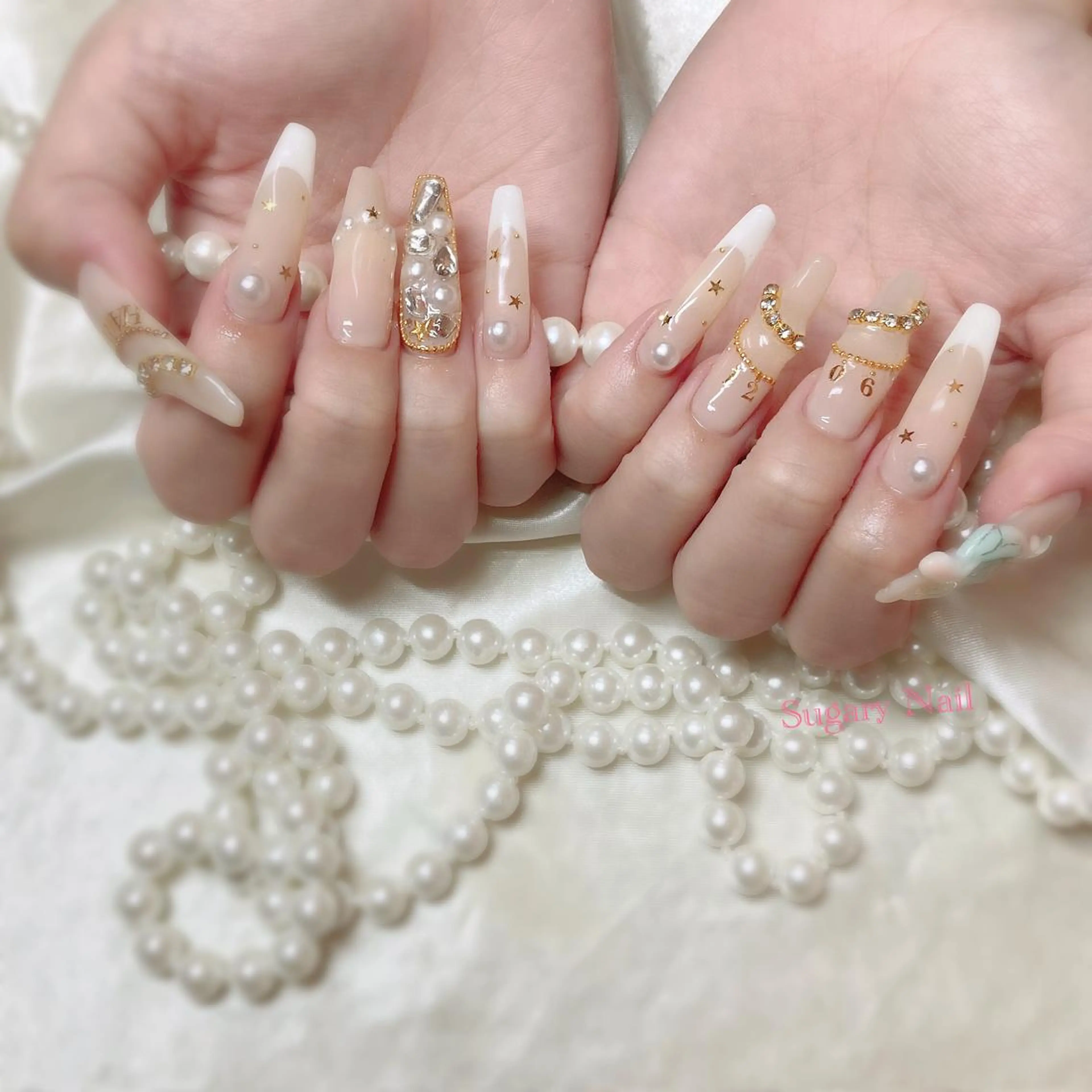 ネイル フレンチネイル ハンドネイル フットネイル SugaryNail Rinaのネイルデザイン