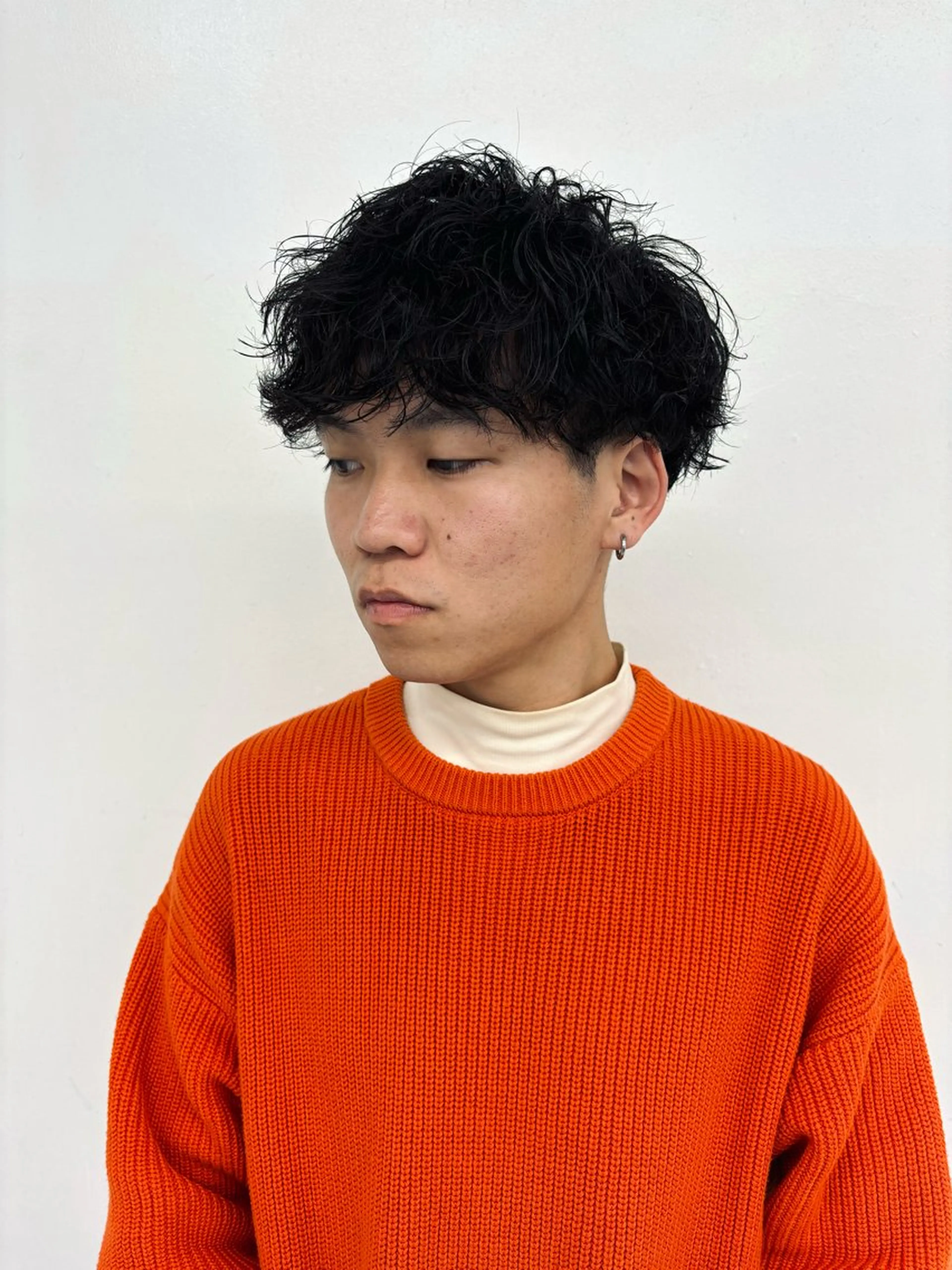 パーマ メンズ スパイキーパーマ 柏NO1 藤本葉のヘアスタイル