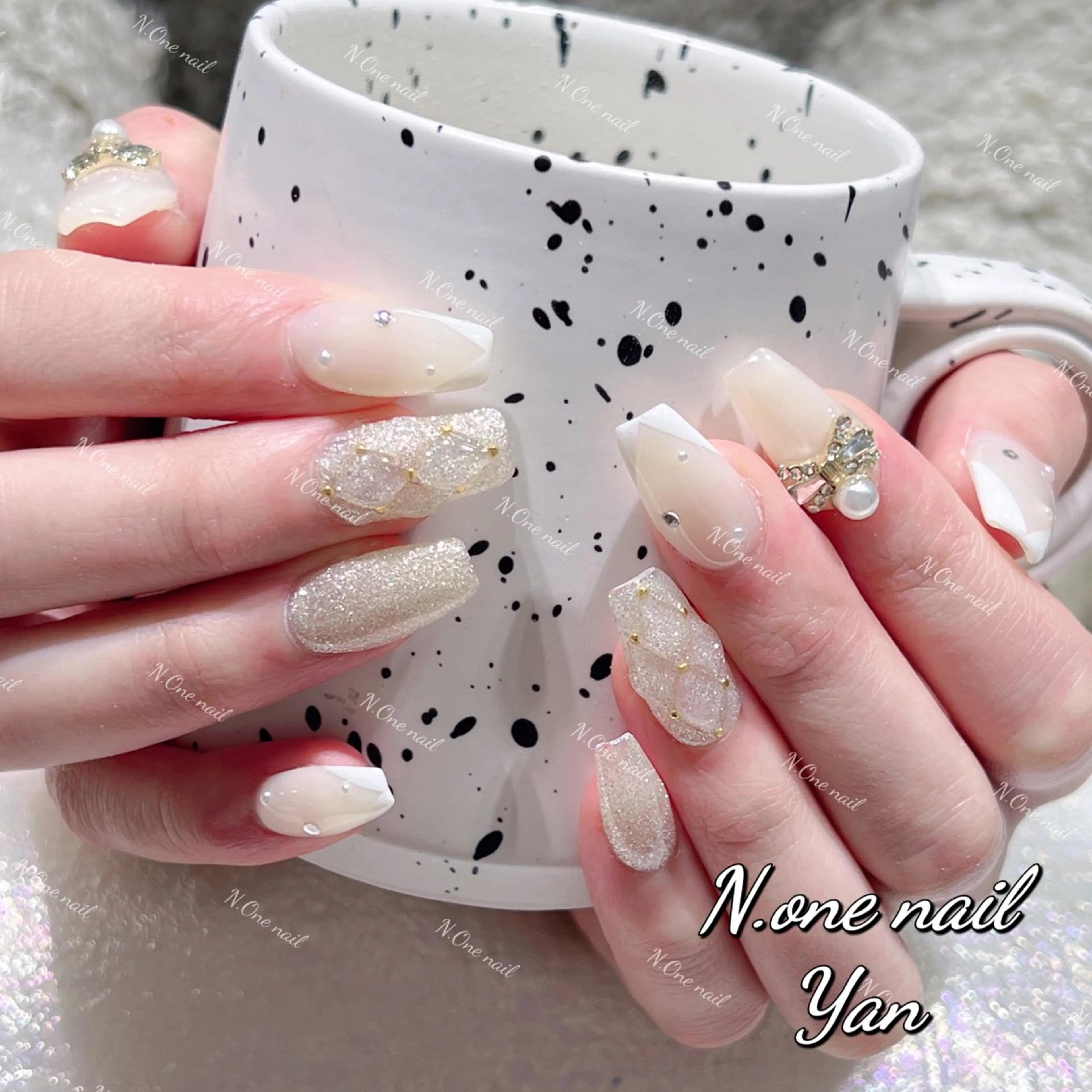 ネイル 長いだし/スカルプ/ パラシェルN.oneのネイルデザイン