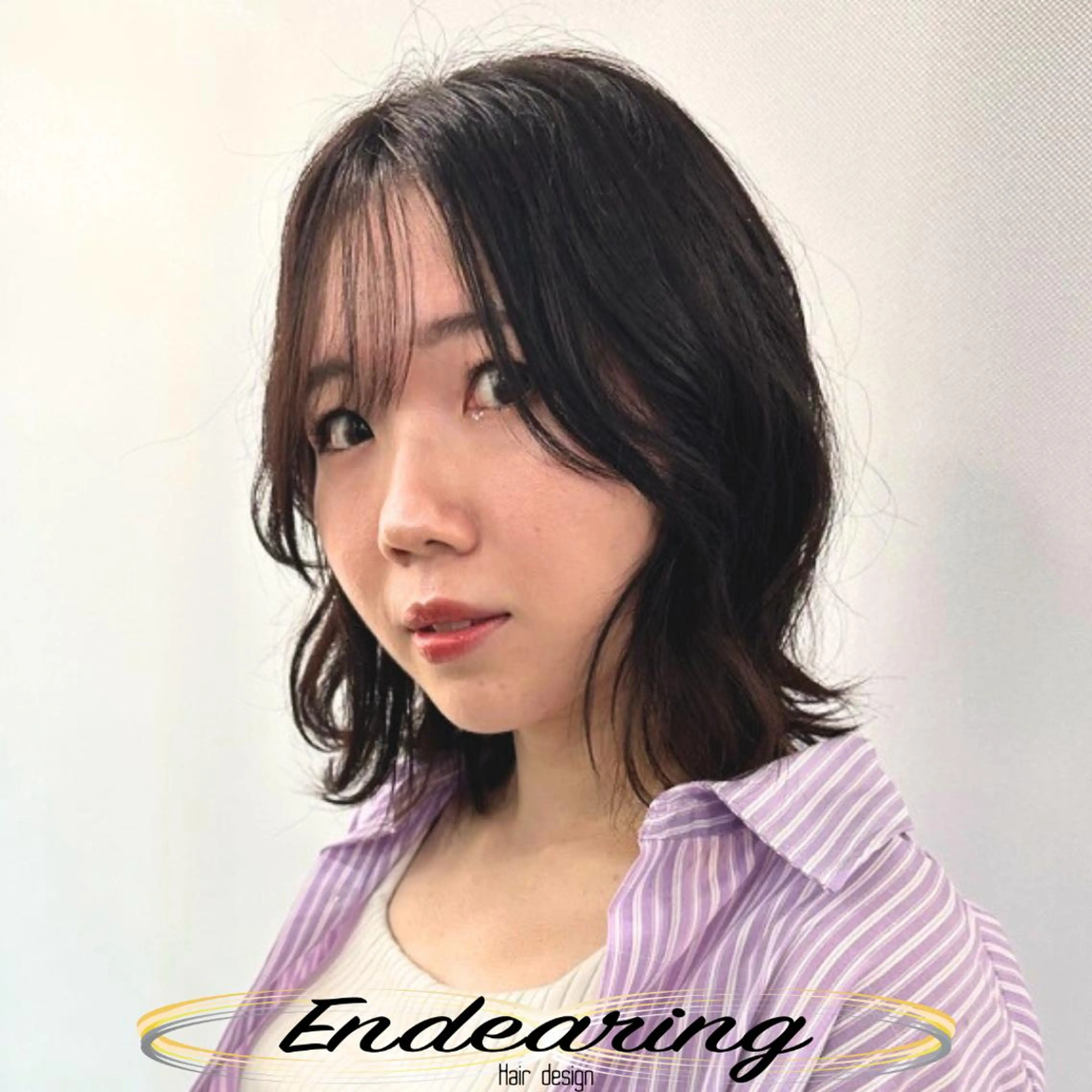 ミディアム レイヤーカット 小顔カット 外ハネヘア トリートメント カット トリートメント Endearing 銀座/YOKOのヘアスタイル