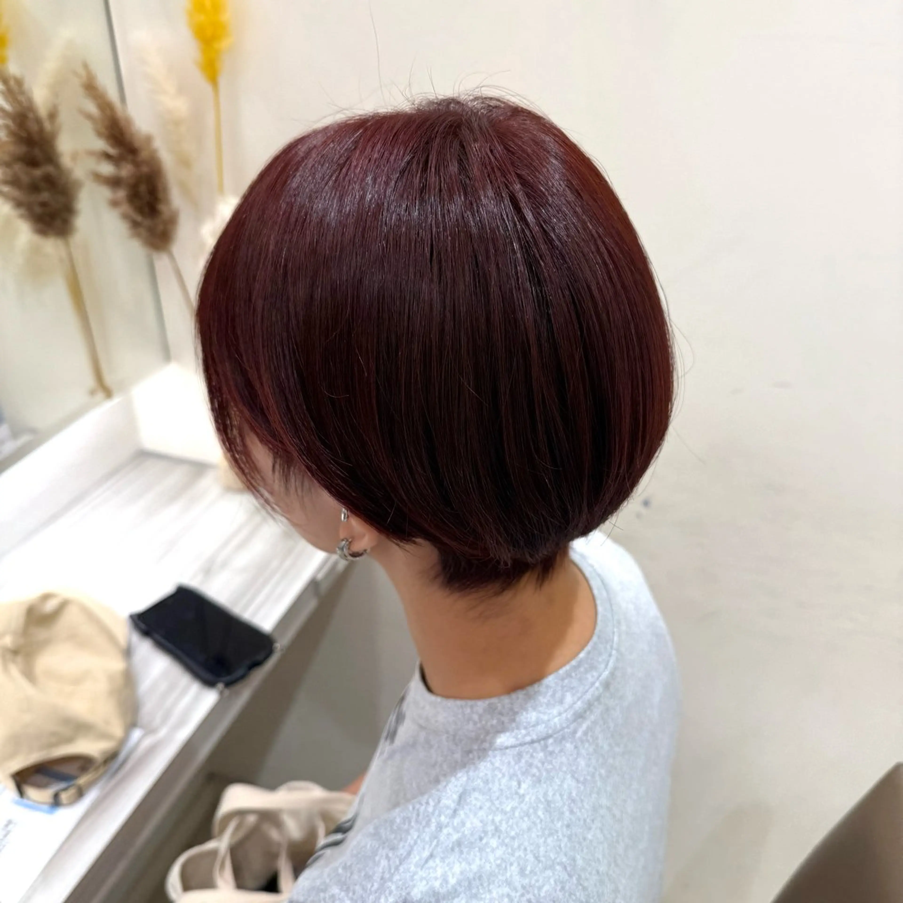 ショート カラー レッドカラー カラーリスト/レディ スカット/あすか🐯のヘアスタイル