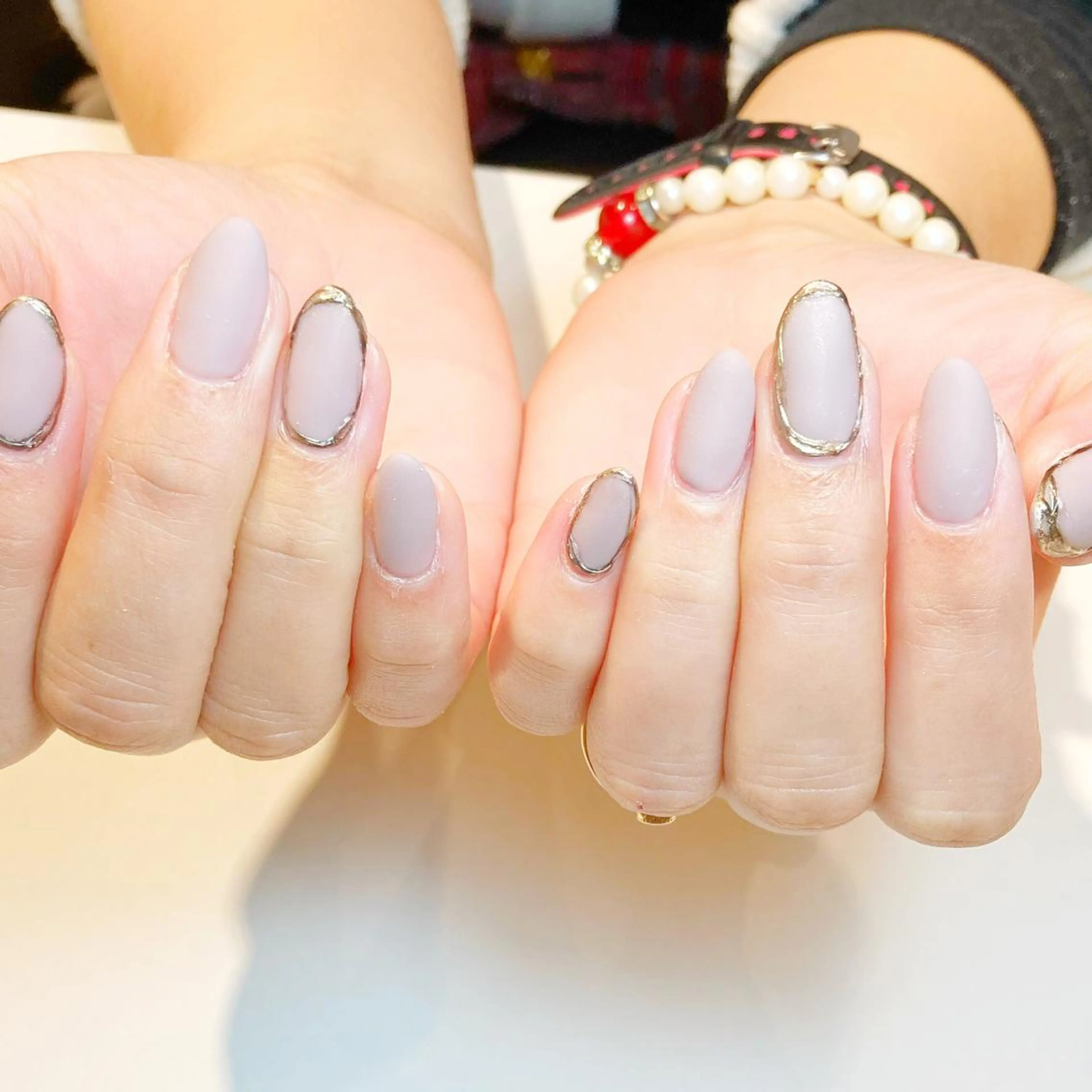 ネイル ミラーネイル シンプルネイル ハンドネイル NailSalon liberのネイルデザイン