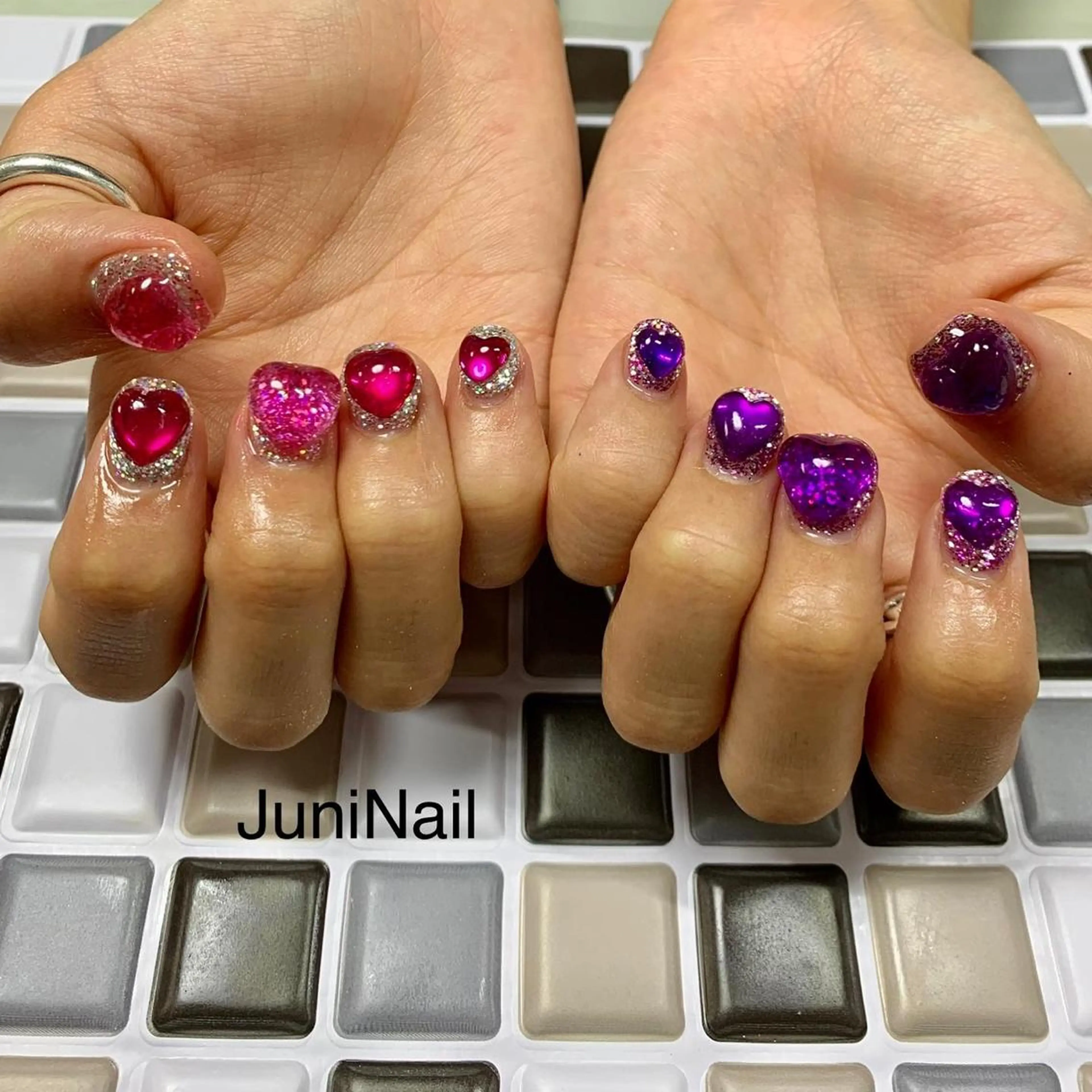 ネイル オーロラネイル クリアネイル 成人式 フラッシュネイル フレンチネイル ハンドネイル JuniNail 주니네일🇰🇷suのネイルデザイン