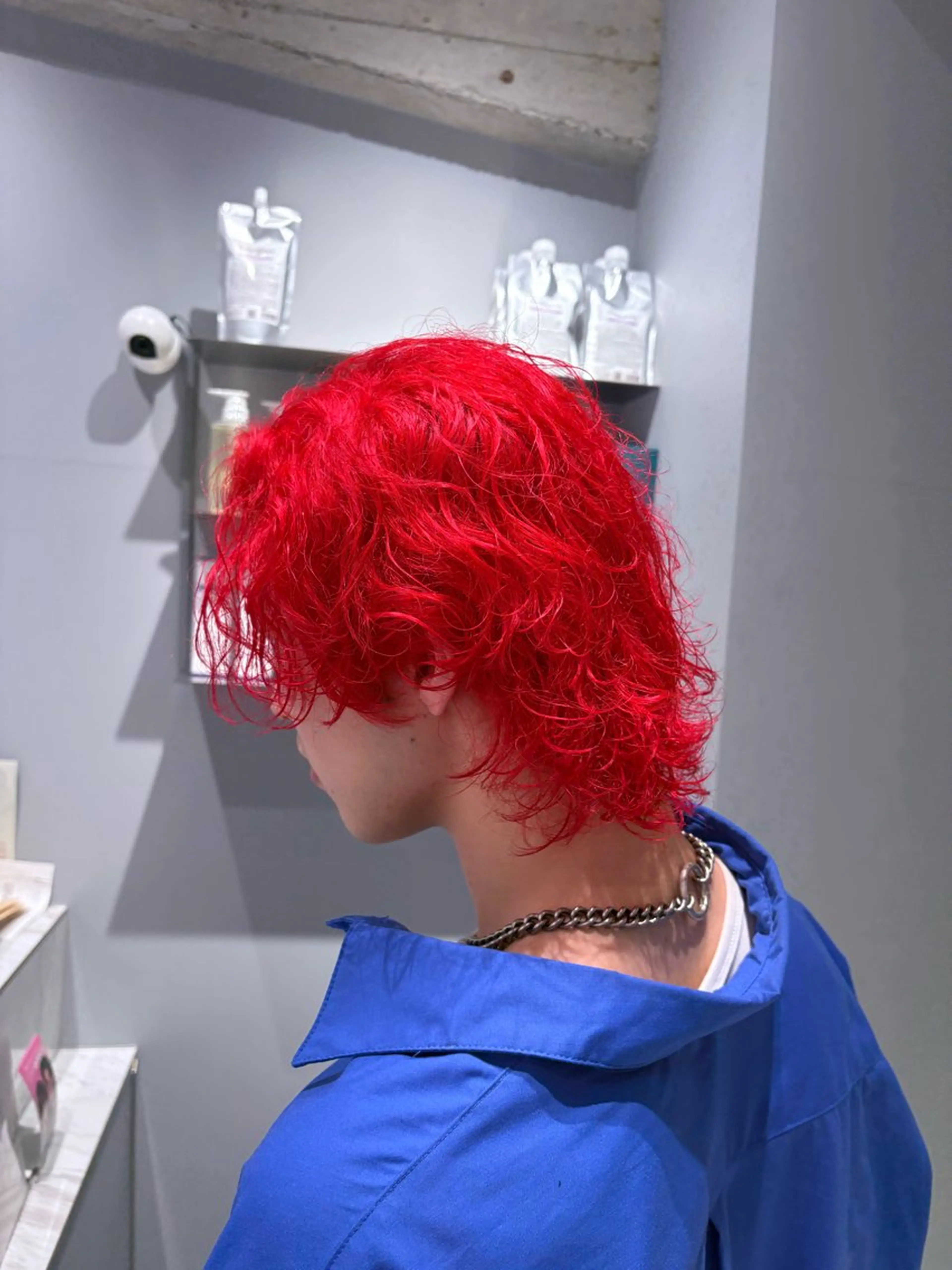 ミディアム カラー メンズ ピンクカラー レッドカラー カット ヘアカラー トリートメント 菜々🦖新宿 men's特化のヘアスタイル