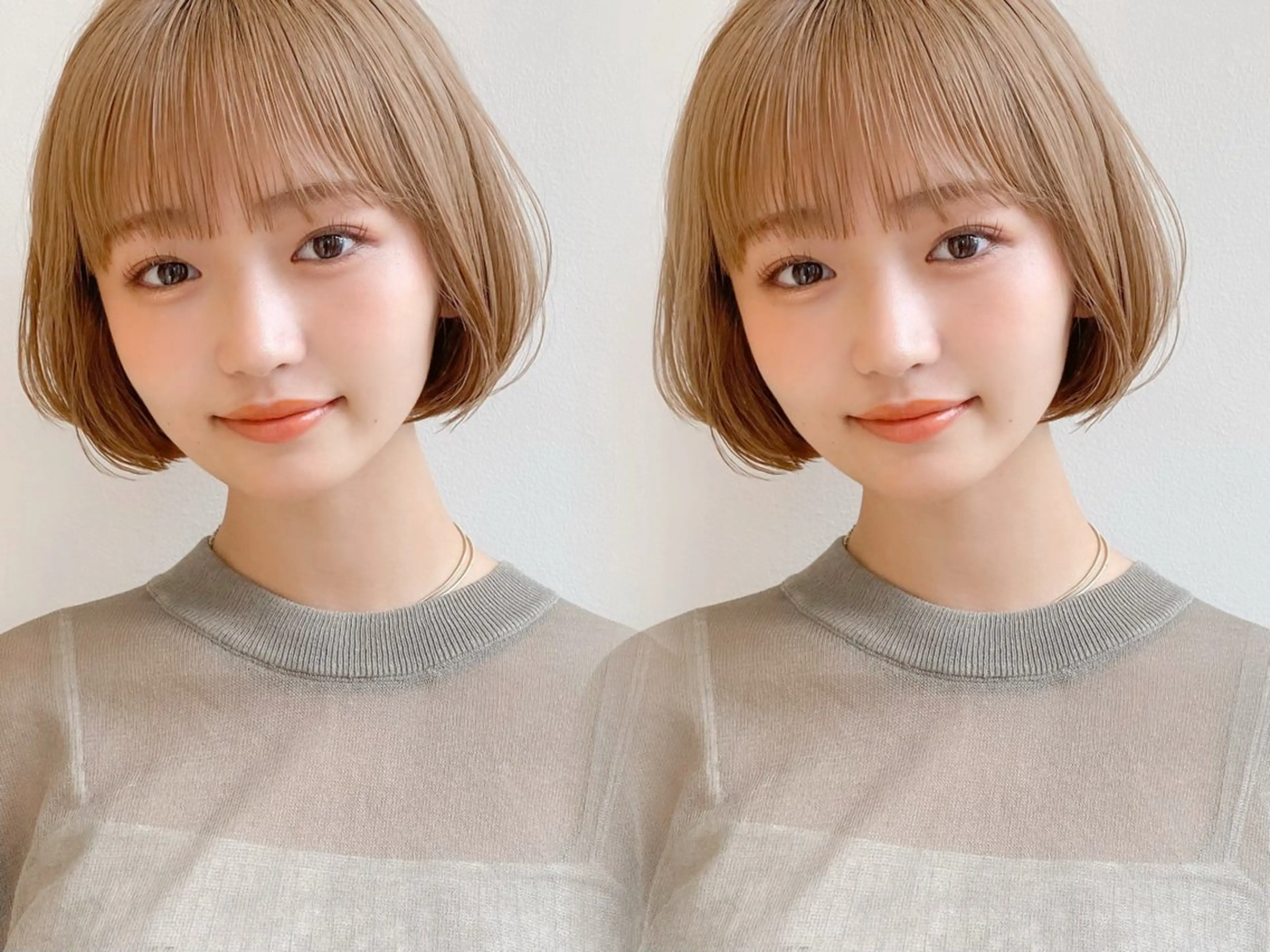ミディアム カラー ボブ カット ヘアカラー トリートメント レイヤー×髪質改善✨ 渋谷/佐藤侑哉のヘアスタイル