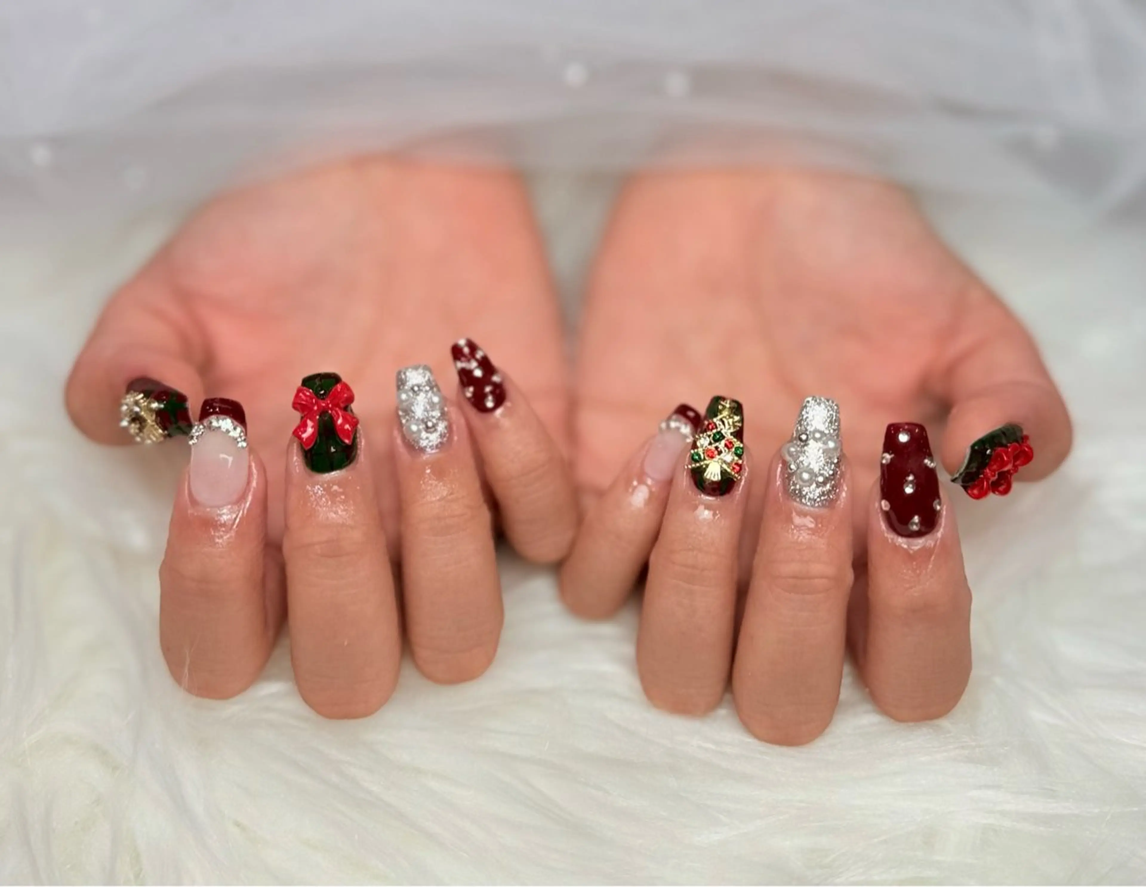 [ハンド] 自爪　アートパーツつけ放題の写真