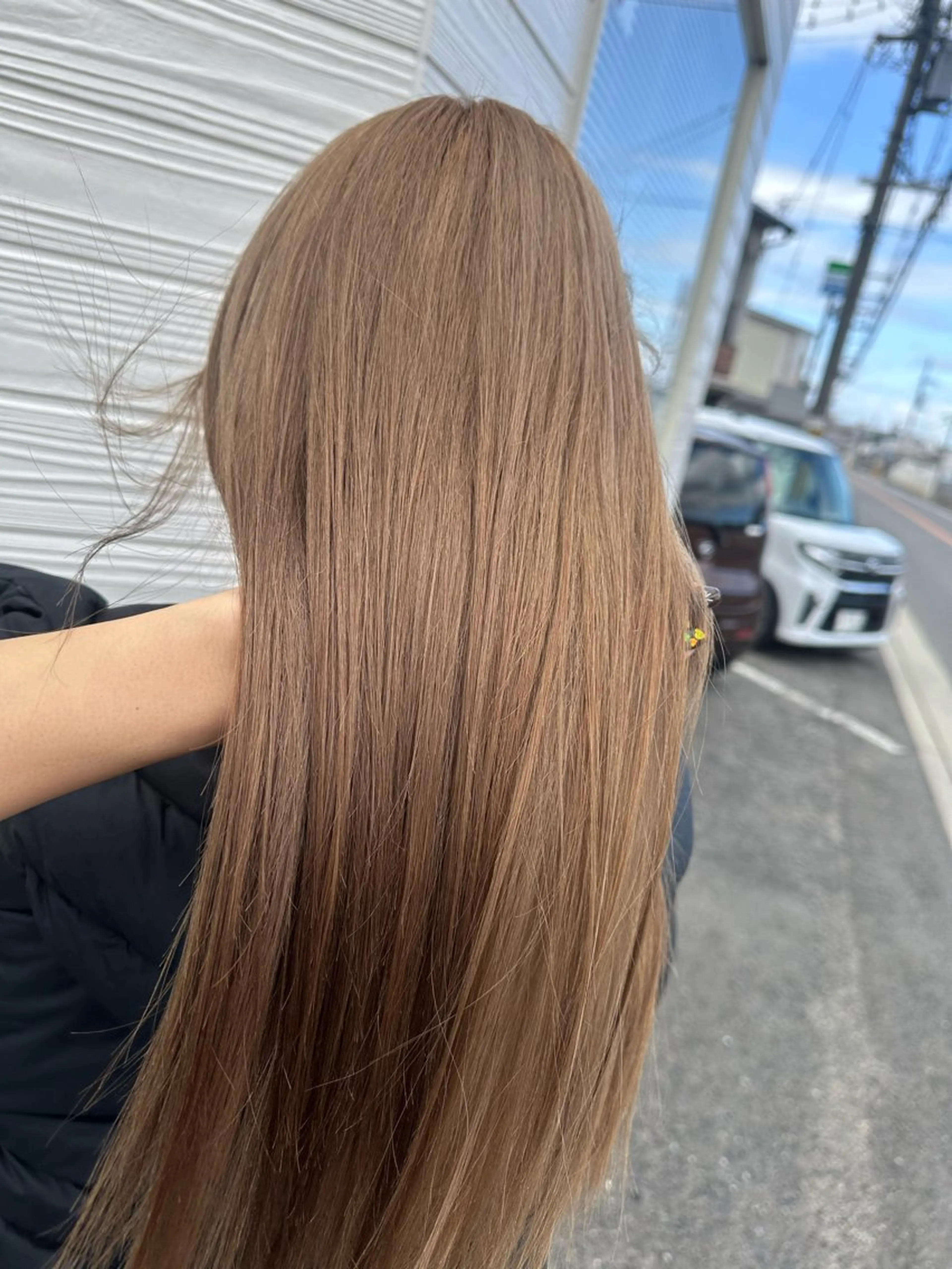 ロング ヘアカラー 半田 知穂のヘアスタイル