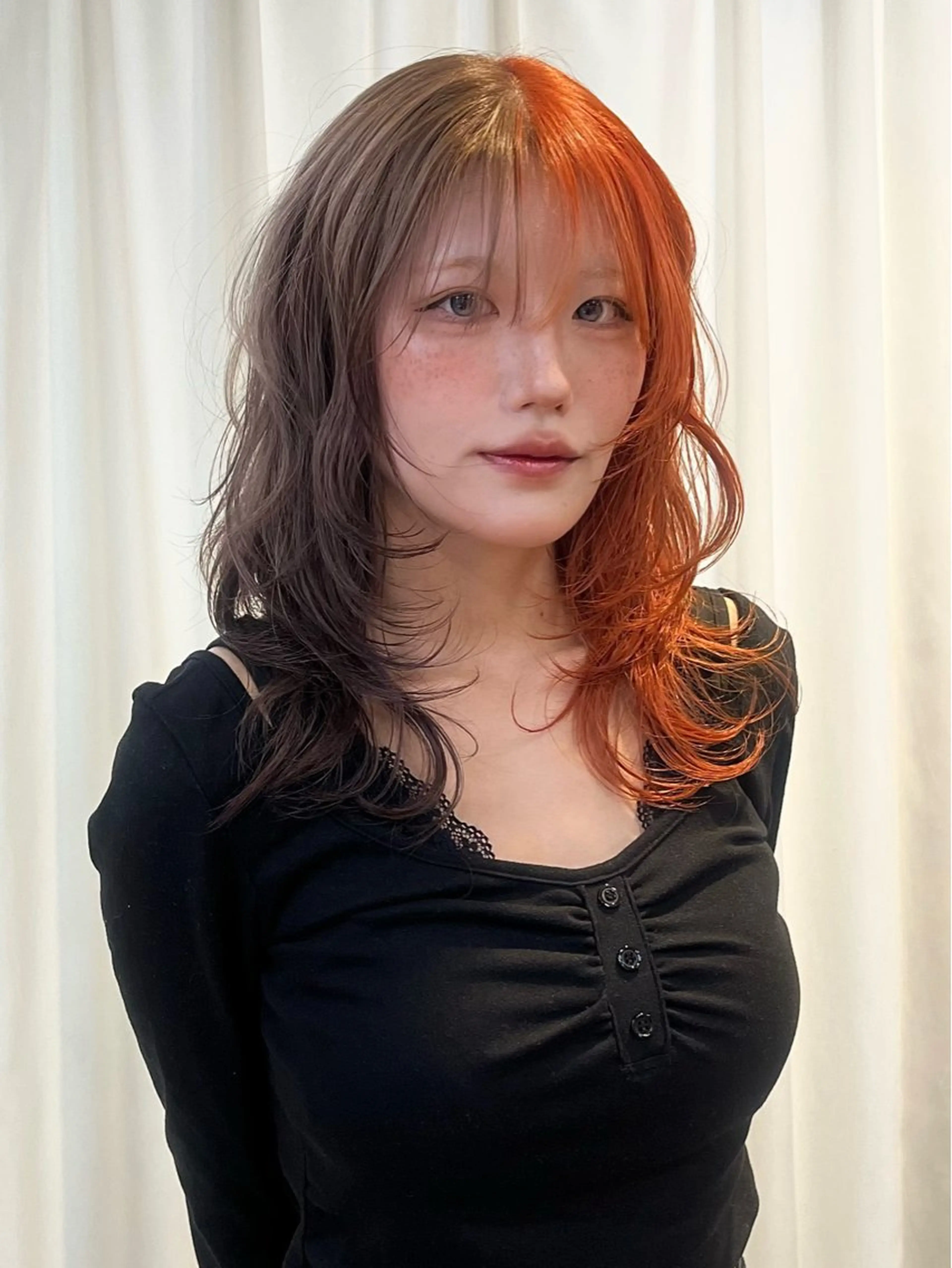 ミディアム カラー カット ヘアカラー sana /レイヤー/ショートのヘアスタイル