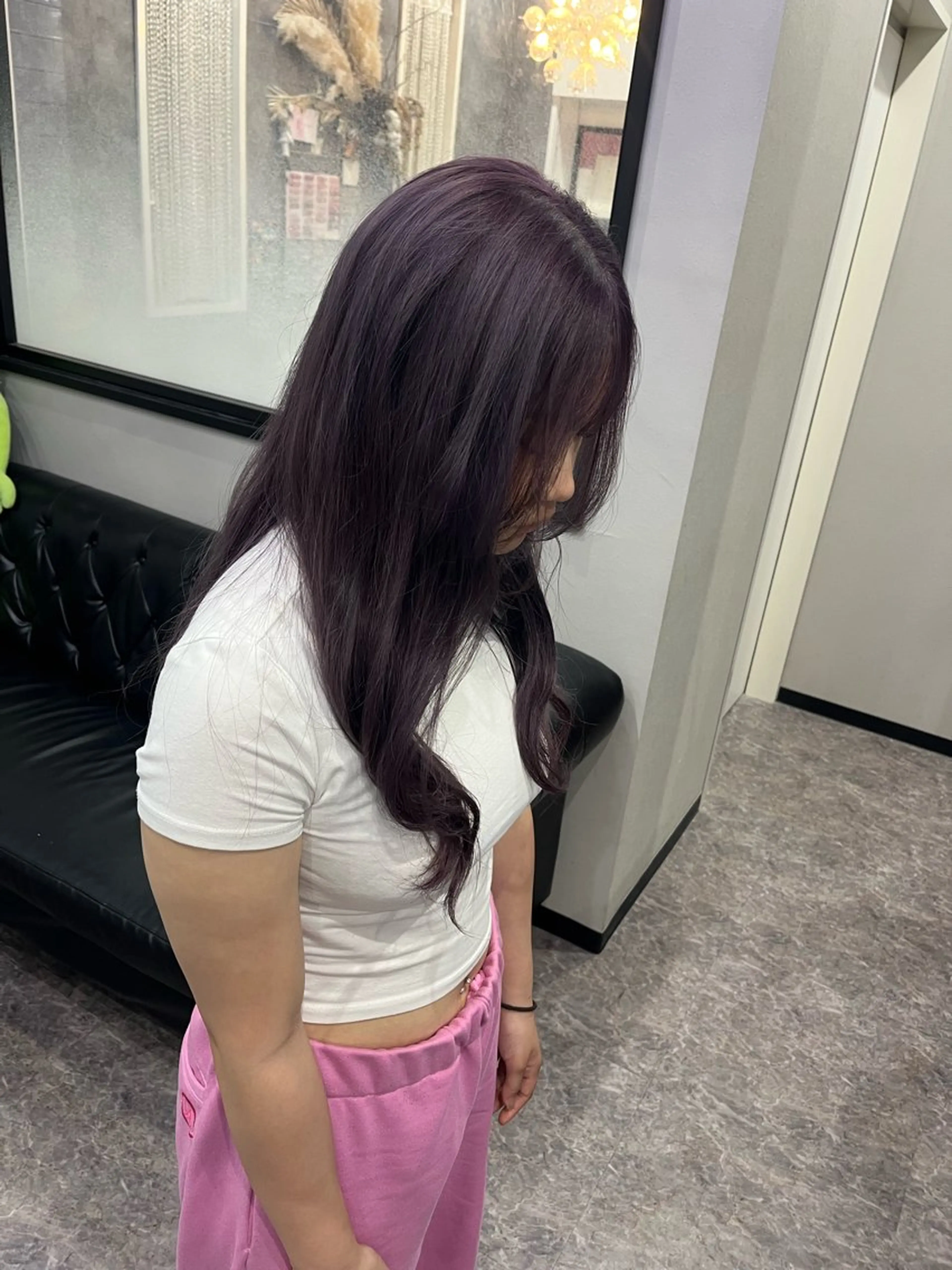 ロング カラー ブリーチ 友滝 真菜美のヘアスタイル