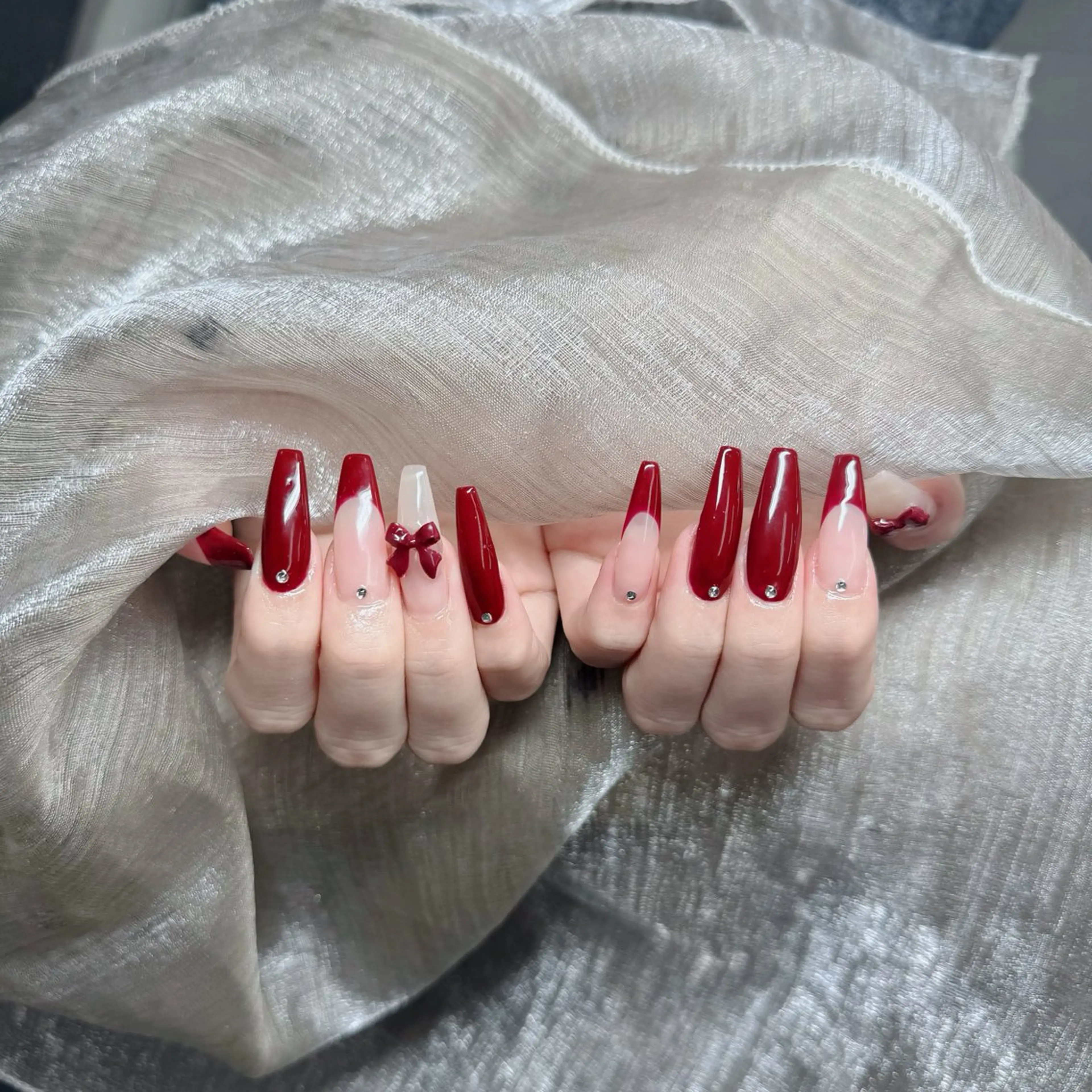 ネイル ジェルネイル 韓国ネイル マグネットネイル ネイルチップ 冬ネイル Lenie Nail Salonのネイルデザイン