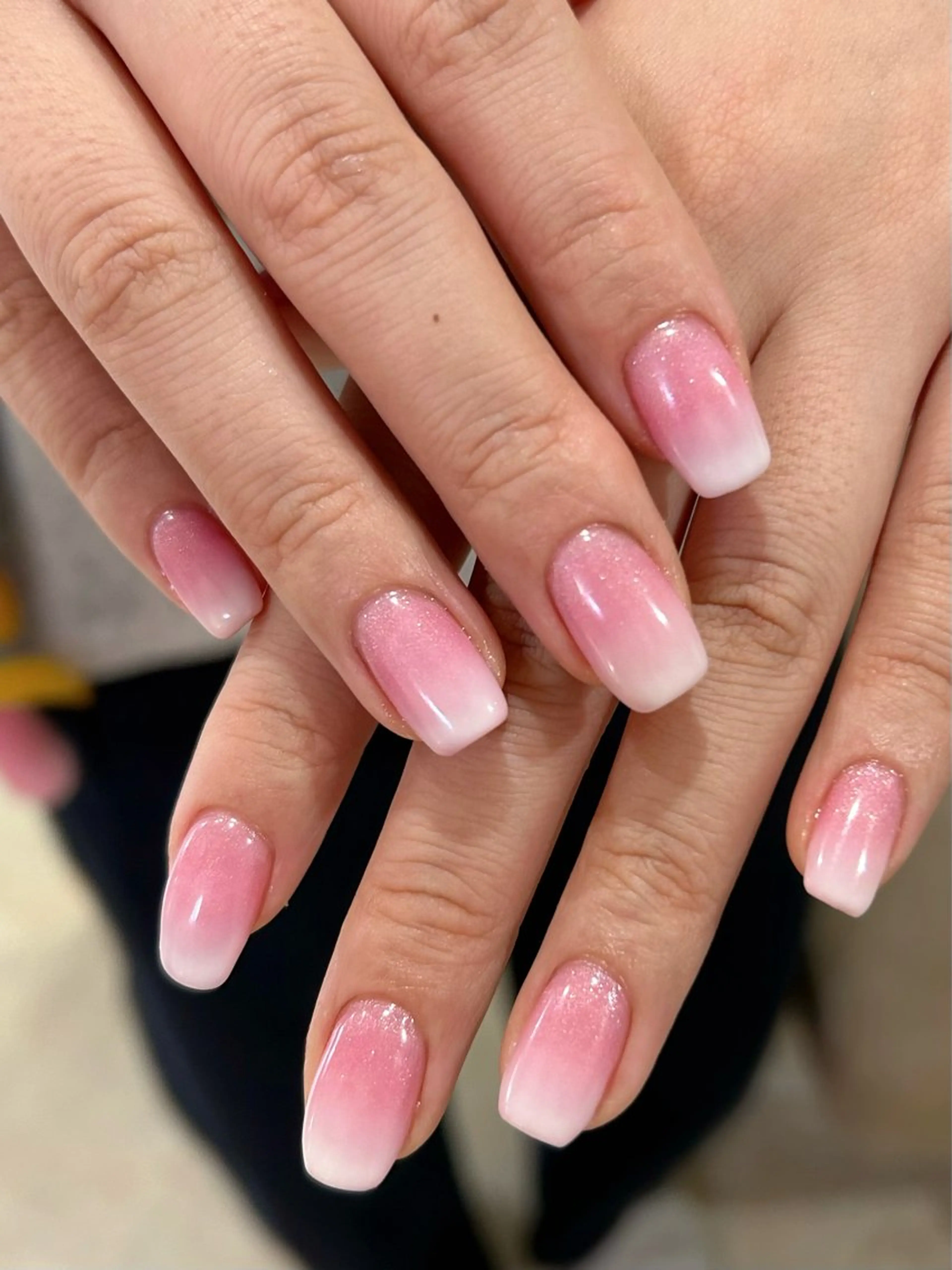 ネイル グラデーション ラメ(グリッター) ピンク シンプルネイル フットネイル Bianca栄店 はるなのネイルデザイン