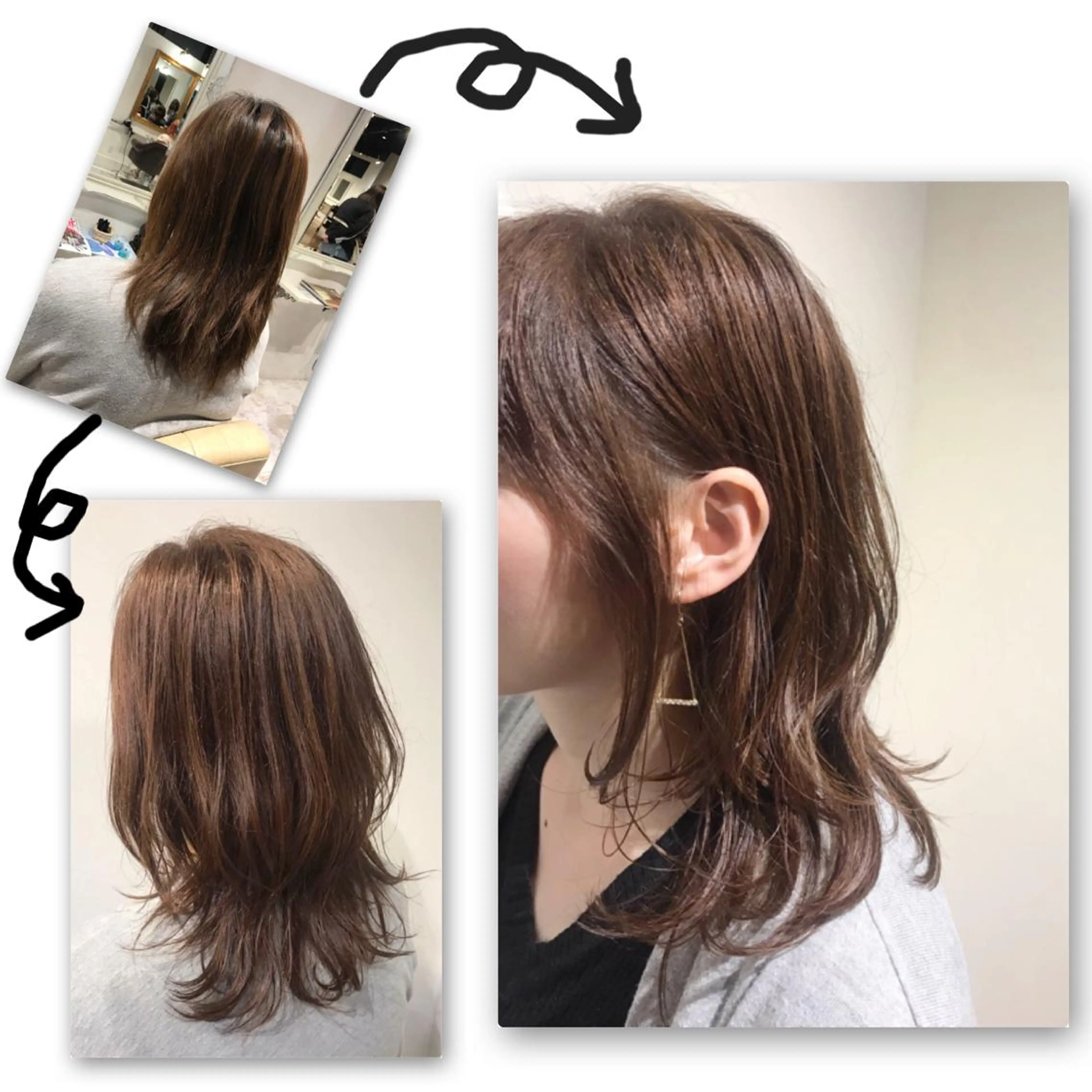 セミロング カラー パーマ ベージュカラー ブラウンカラー 外ハネヘア ウルフカット カット ヘアカラー トリートメント 二児のパパで店長な 戸田健治のヘアスタイル