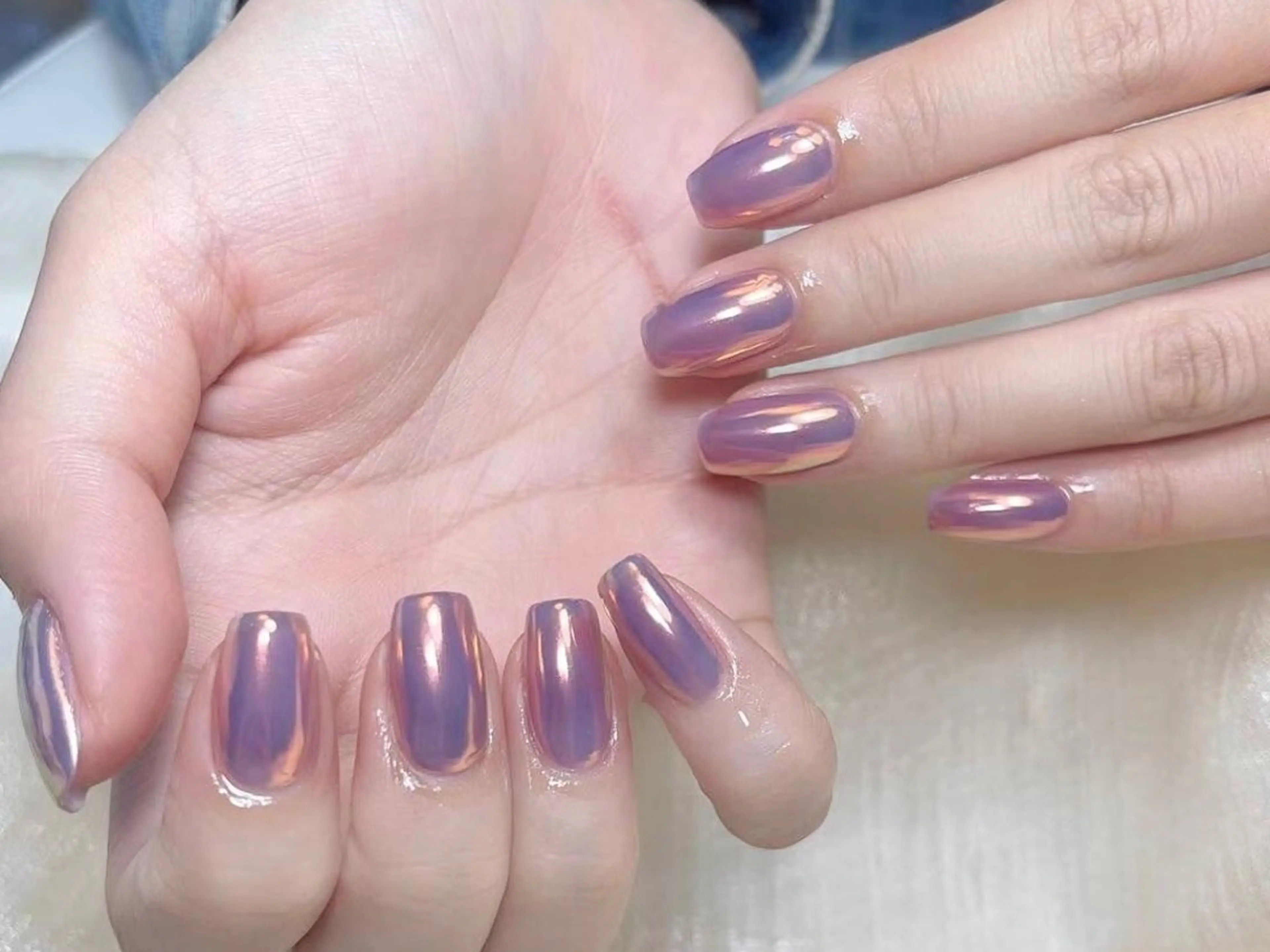 ネイル オーロラネイル チークネイル 長さ出し フットネイル フレンチネイル ハンドネイル ハンドケア lily nailのネイルデザイン