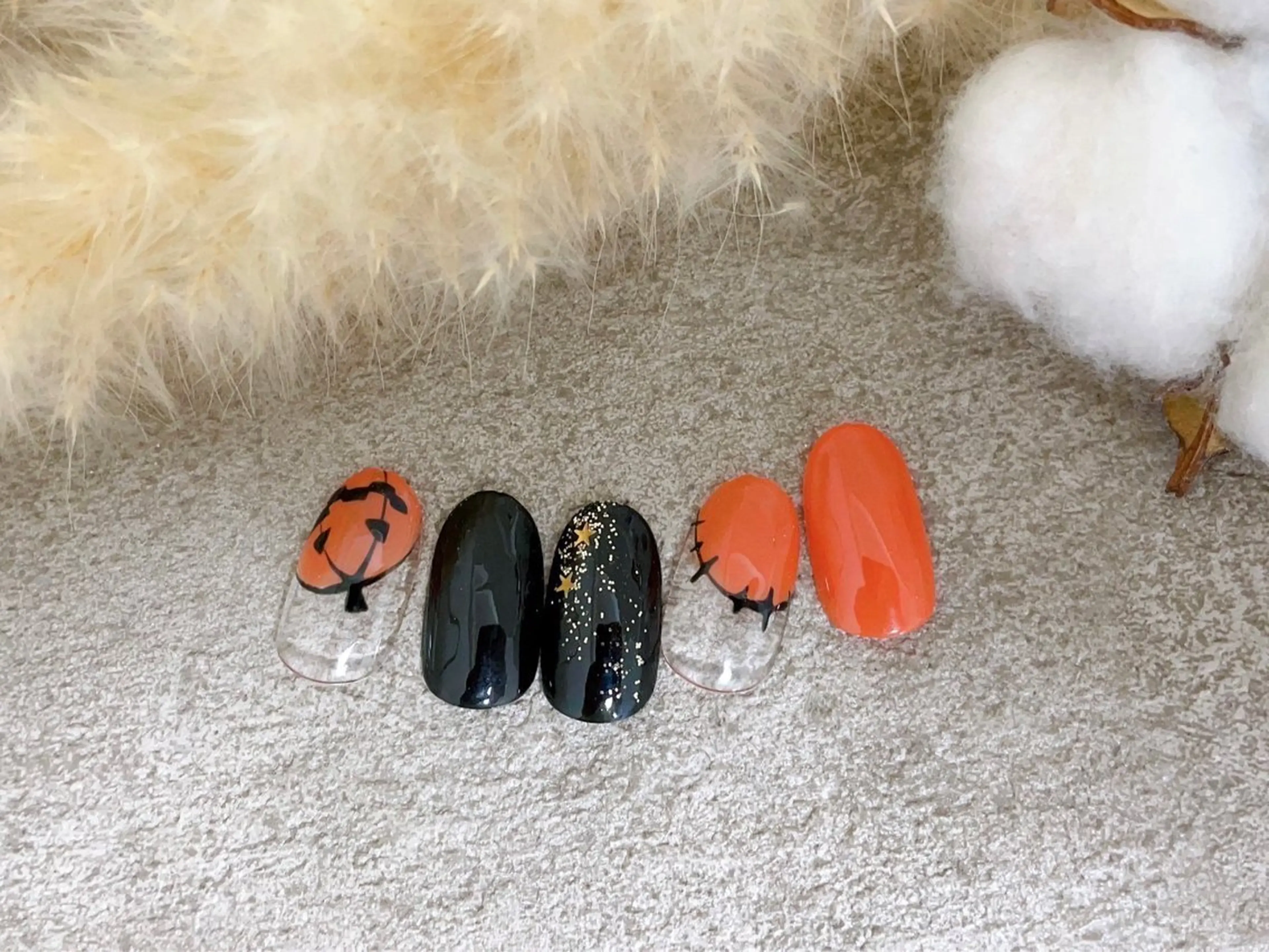 ネイル ジェルネイル ハロウィン 韓国ネイル メンズネイル パラジェル kiki nail たまプラーザのネイルデザイン