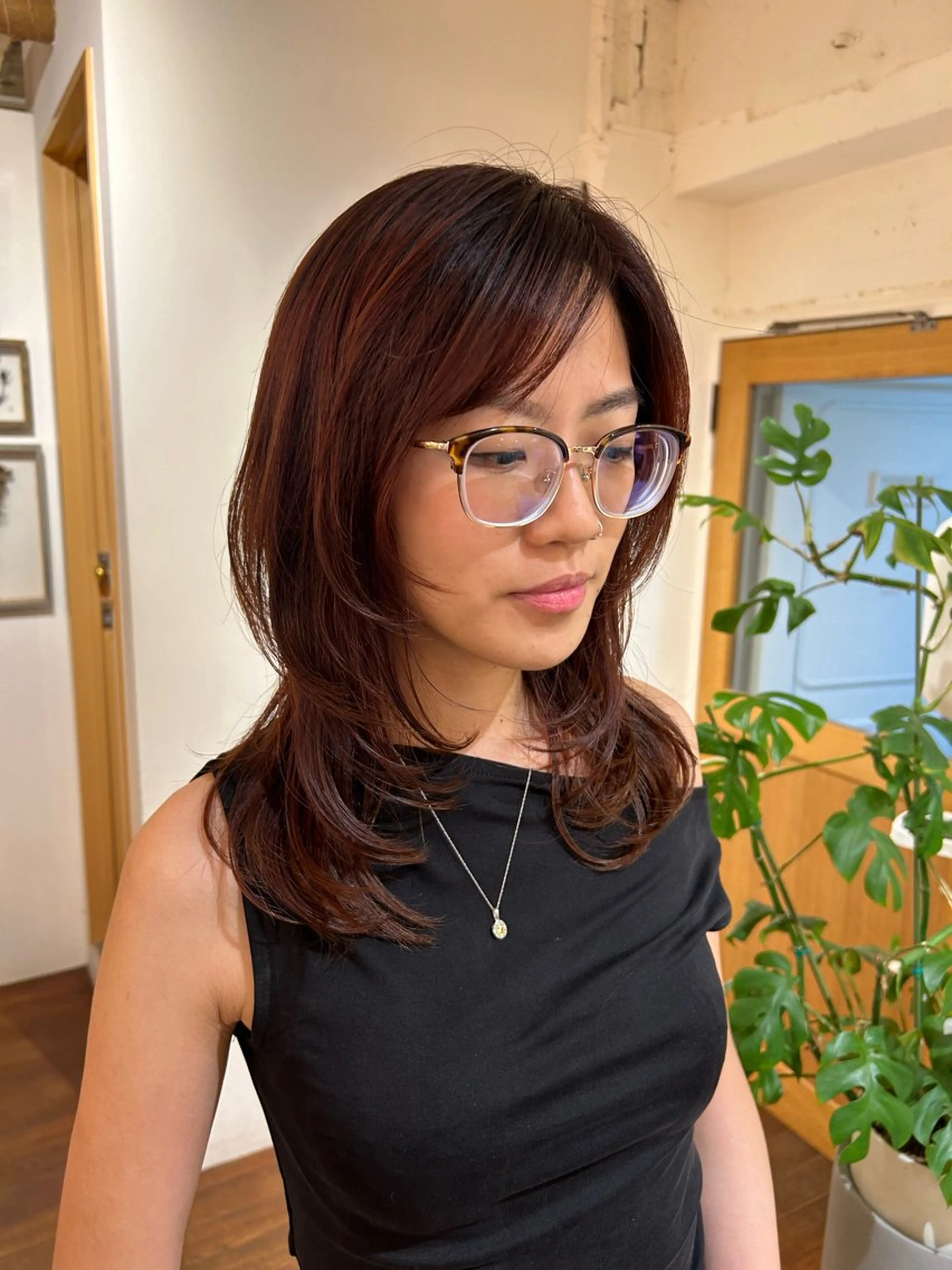 セミロング レイヤーカット カット ヘッドスパ ＊UNU＊ RICOのヘアスタイル